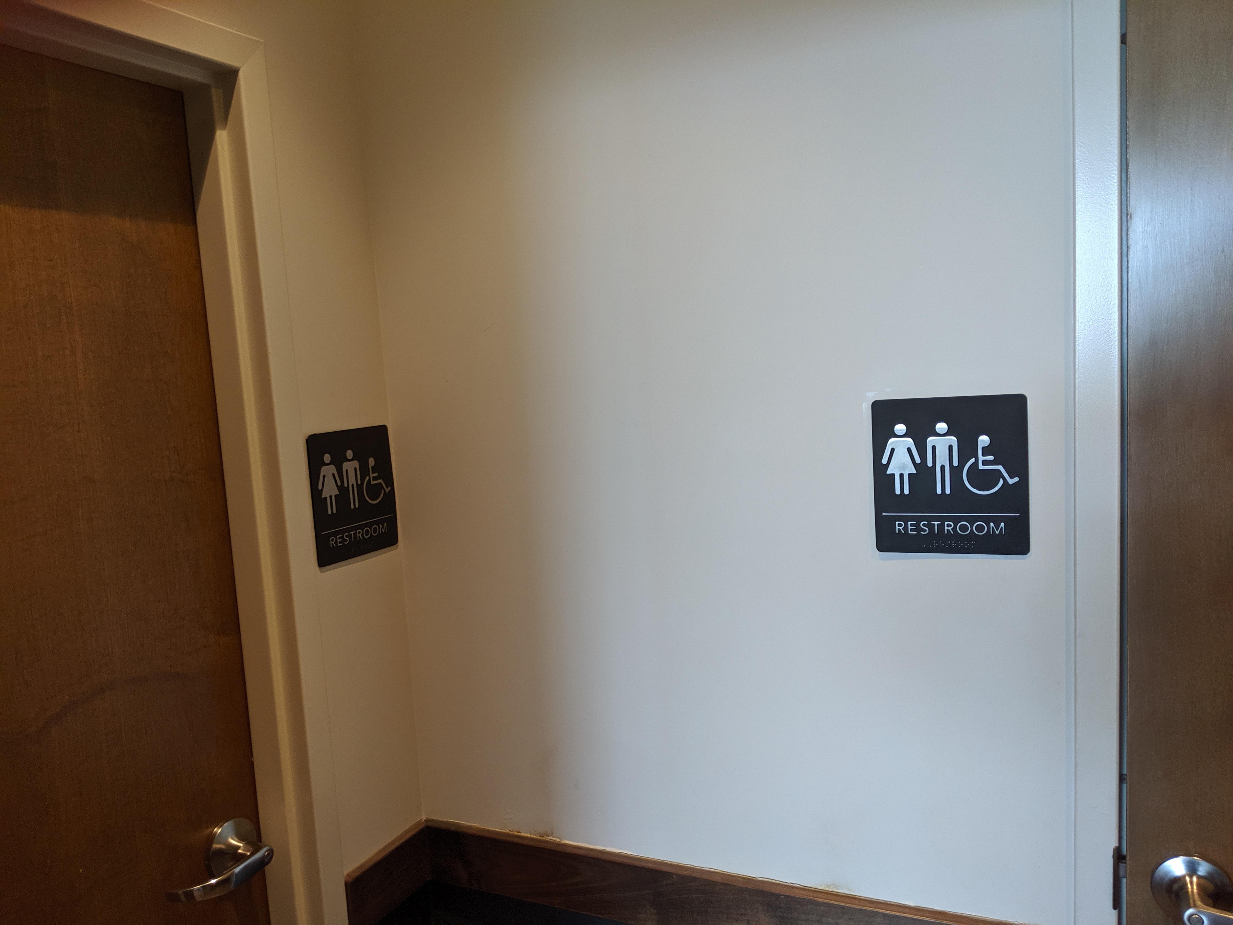 Individual restrooms at starbucks are now genderless so anyone can use