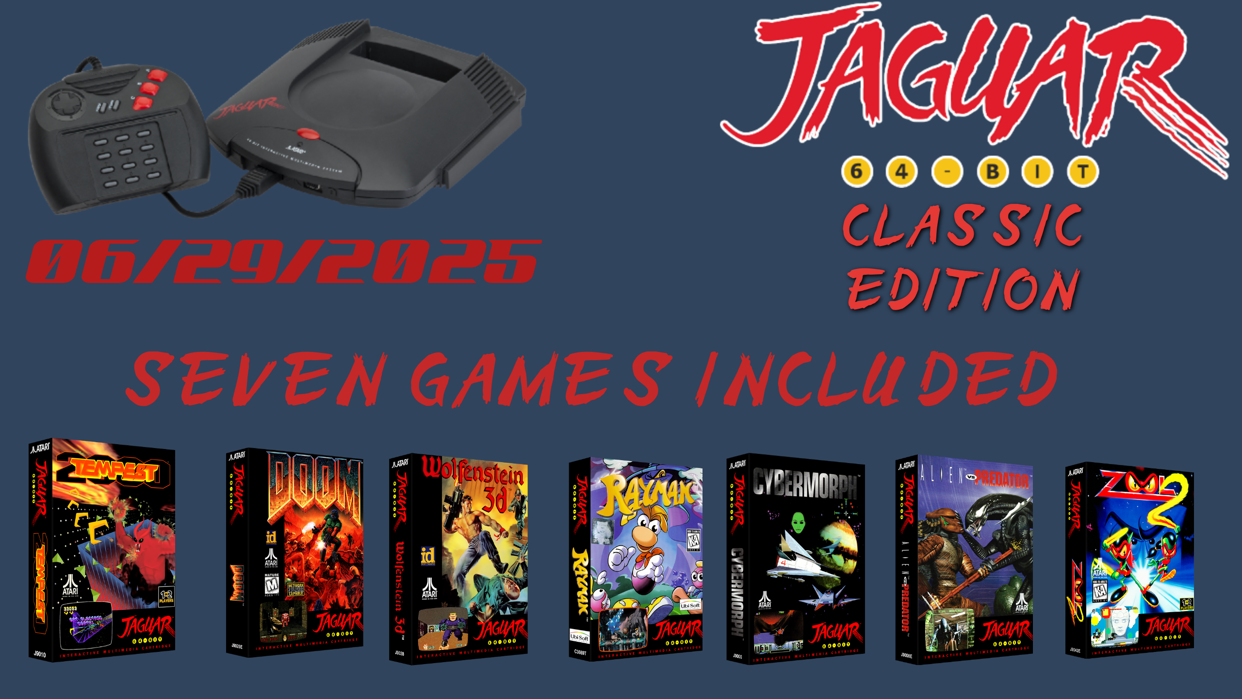Space invaders, atari, joystick, cherry coke, consoles, can, neon, 3d, david legnon, hd wallpaper; Atari Jaguar Classic Edition Mockup R Atarijaguar