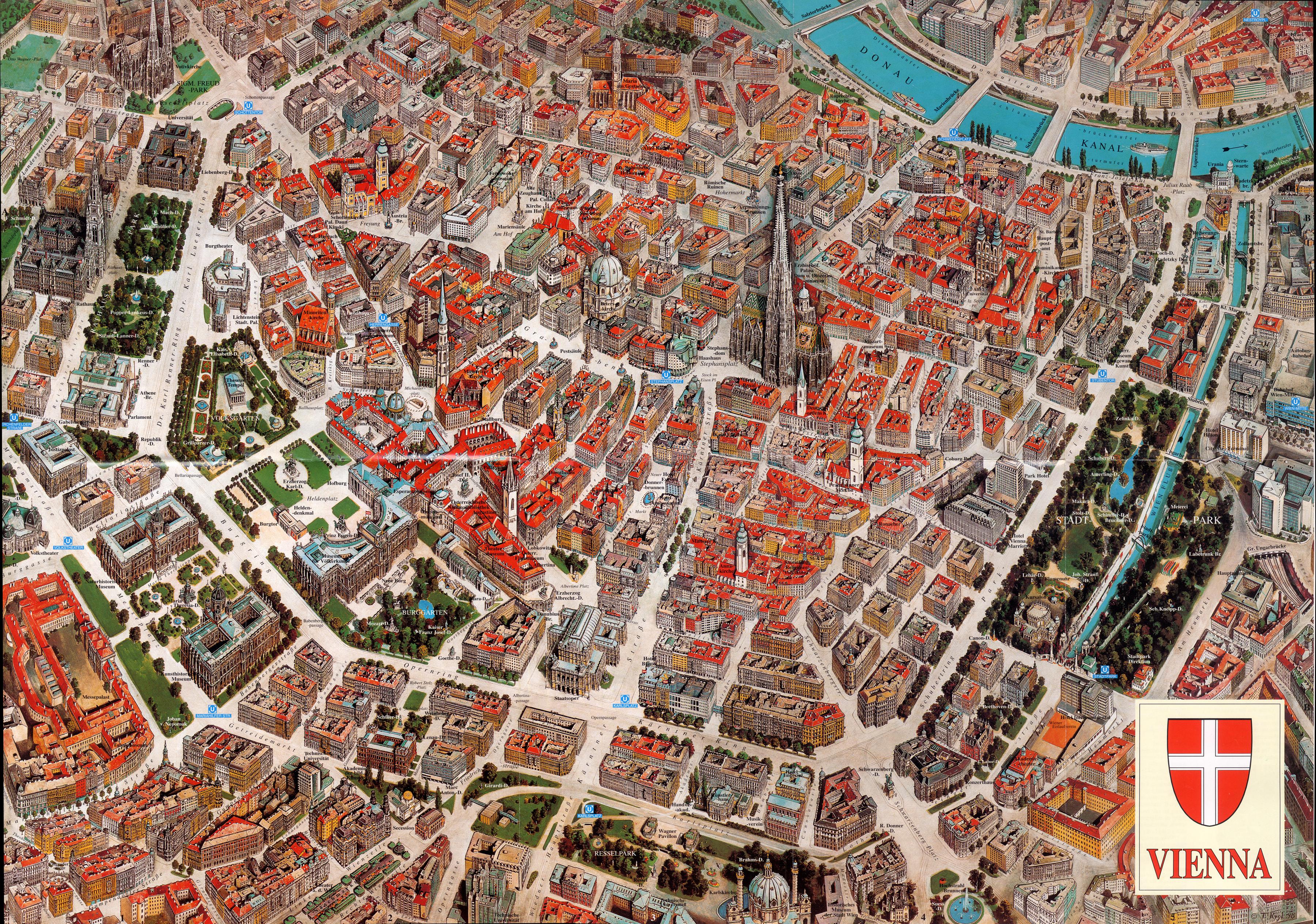 Vienna Sightseeing Map Zanoni Zanoni Caf S Vienna 