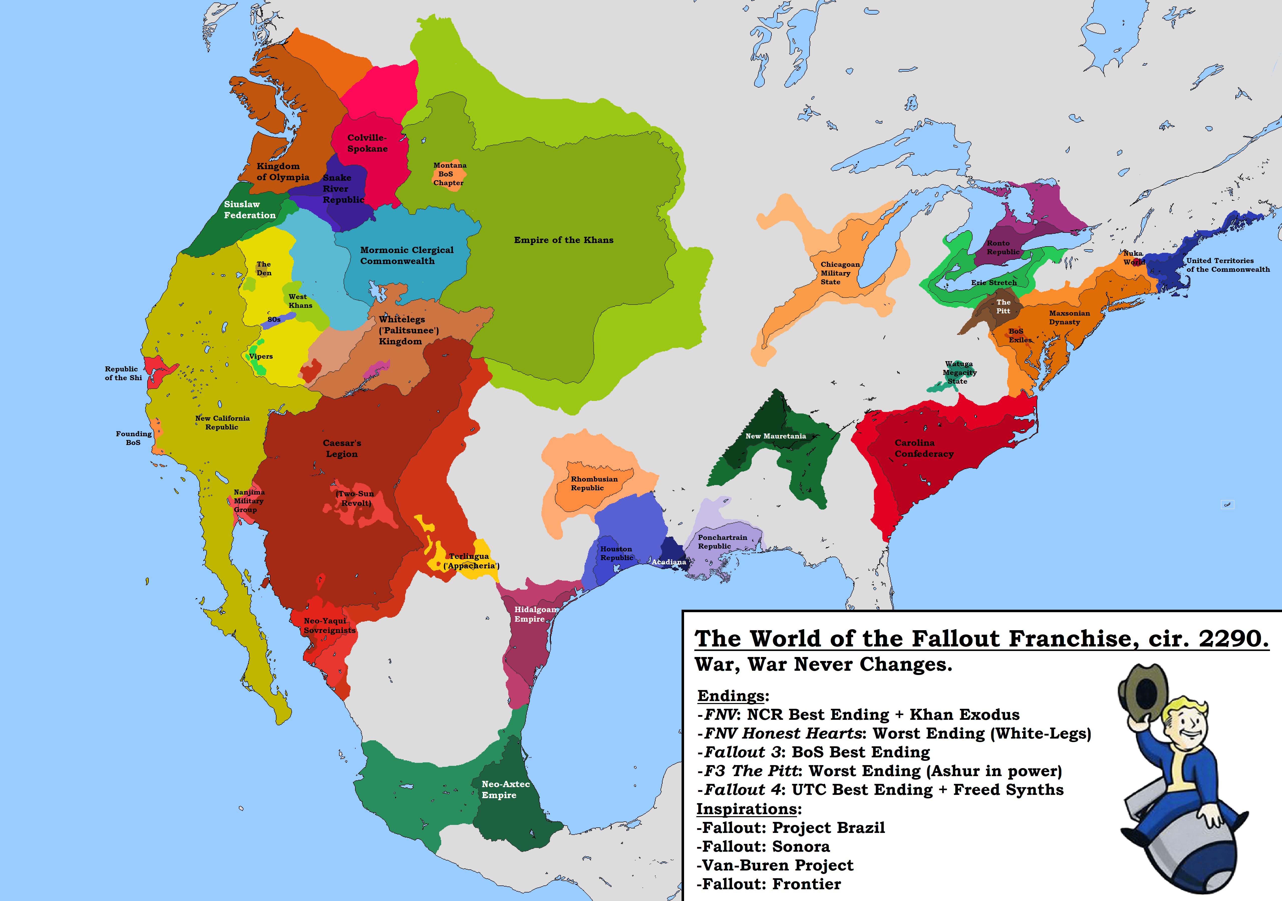 Would You All Appreciate An Only Slightly Fanon Map Of The Fallout 