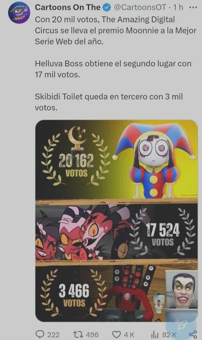 Helluva Boss is voted 2nd best web animation series of 2024 : rhazbin