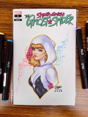 Spider-Gwen sketch at Osaka Pop Con by Eric “Weijic” Chen