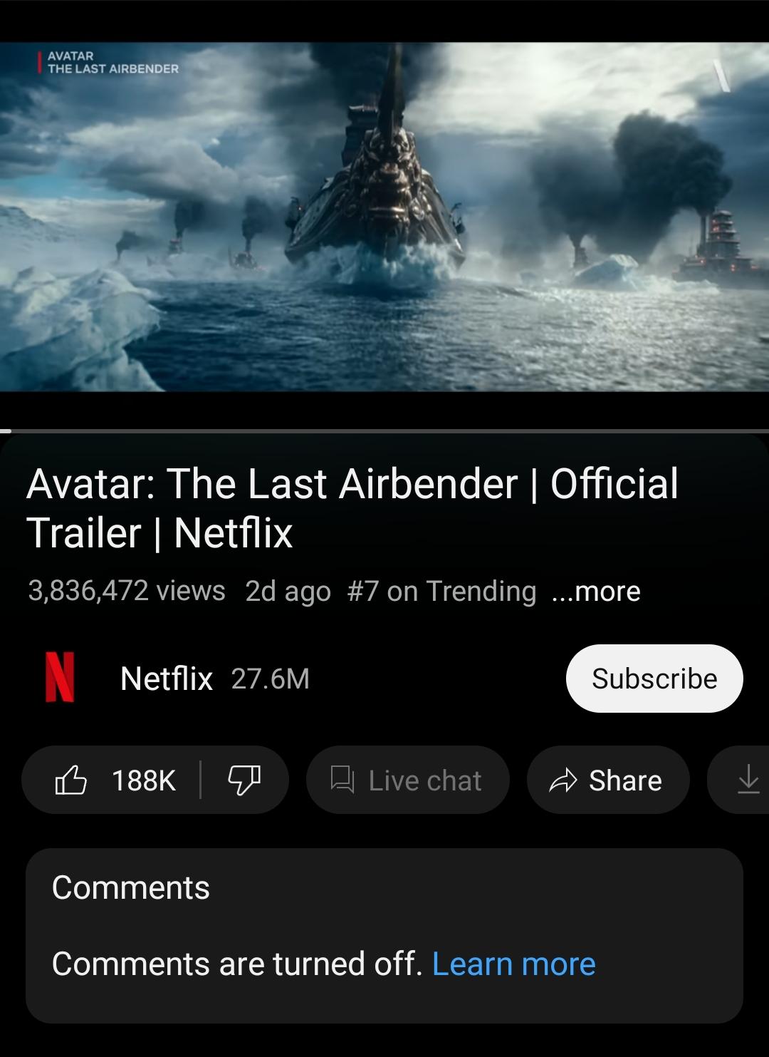 Whyd they turn off the comments? They were all super positive :  rTheLastAirbender