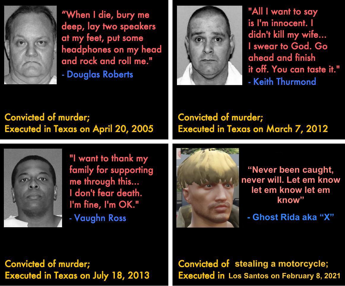 Last words of death row inmates