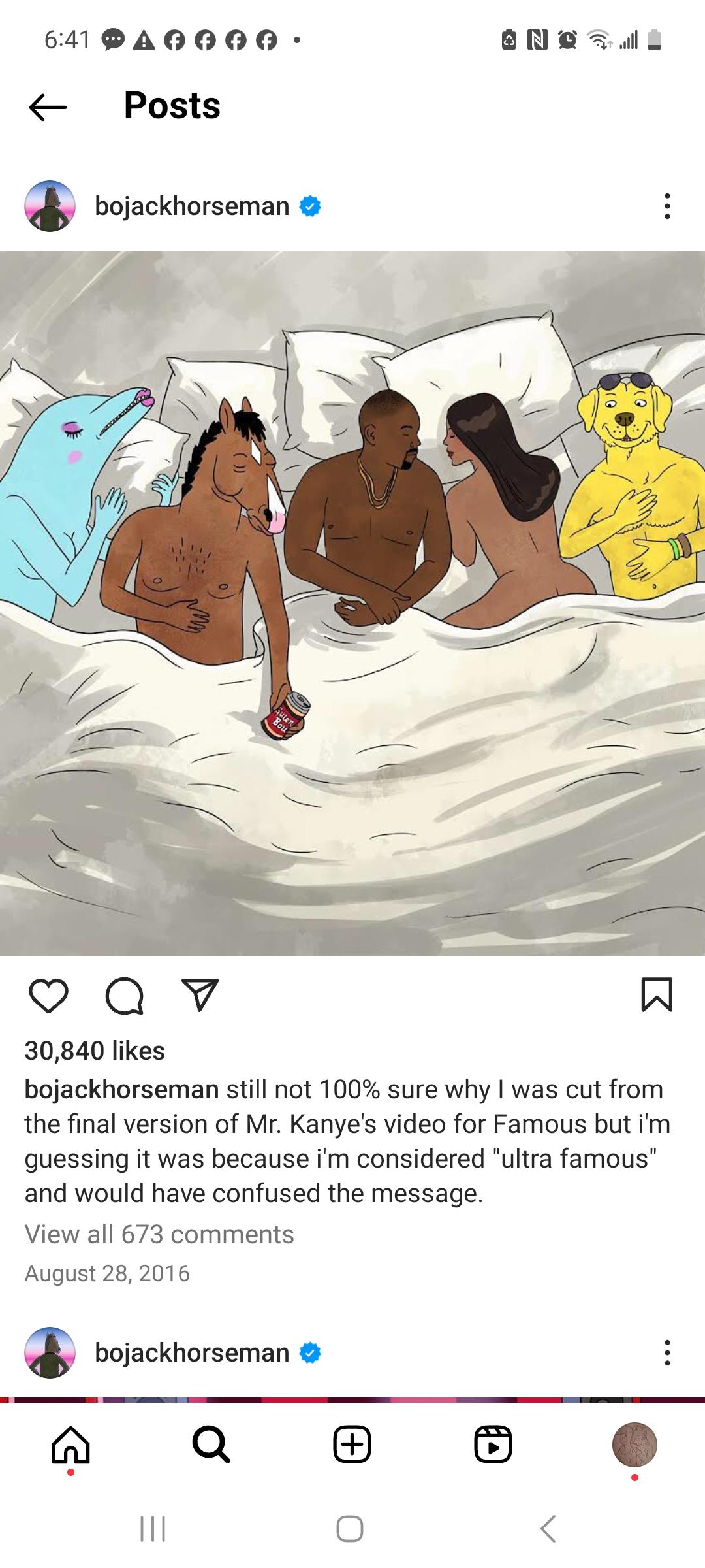 On the subject of Sextinas age: this old official parody image means the  BoJack version of Kanye created a simulated nude of an underage teen :  rBoJackHorseman