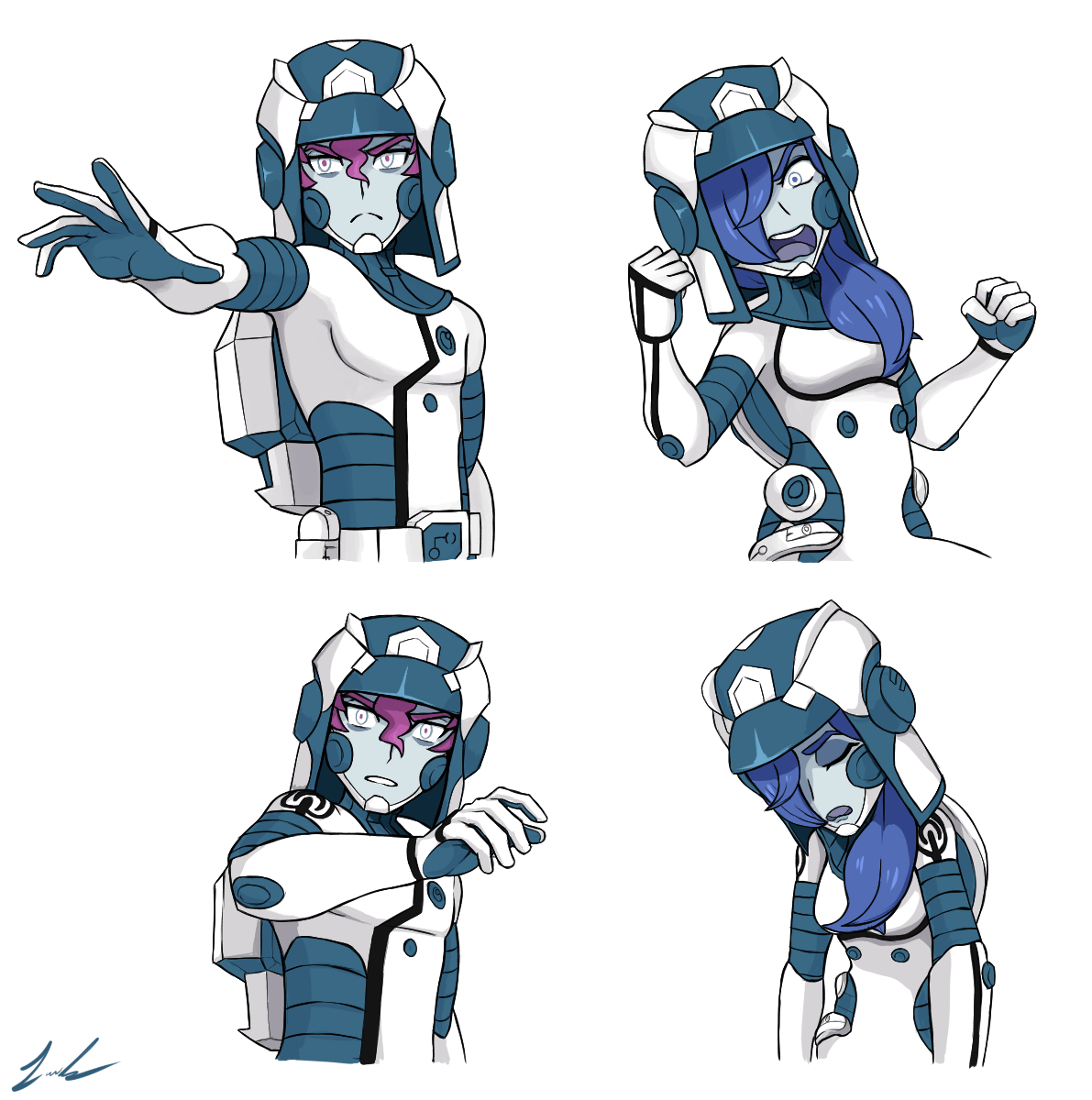 I drew over Dulse & Soliera's Prebattle and Defeat poses to show them without their goggles on. I used their official reference art for their expressions! : r/pokemon