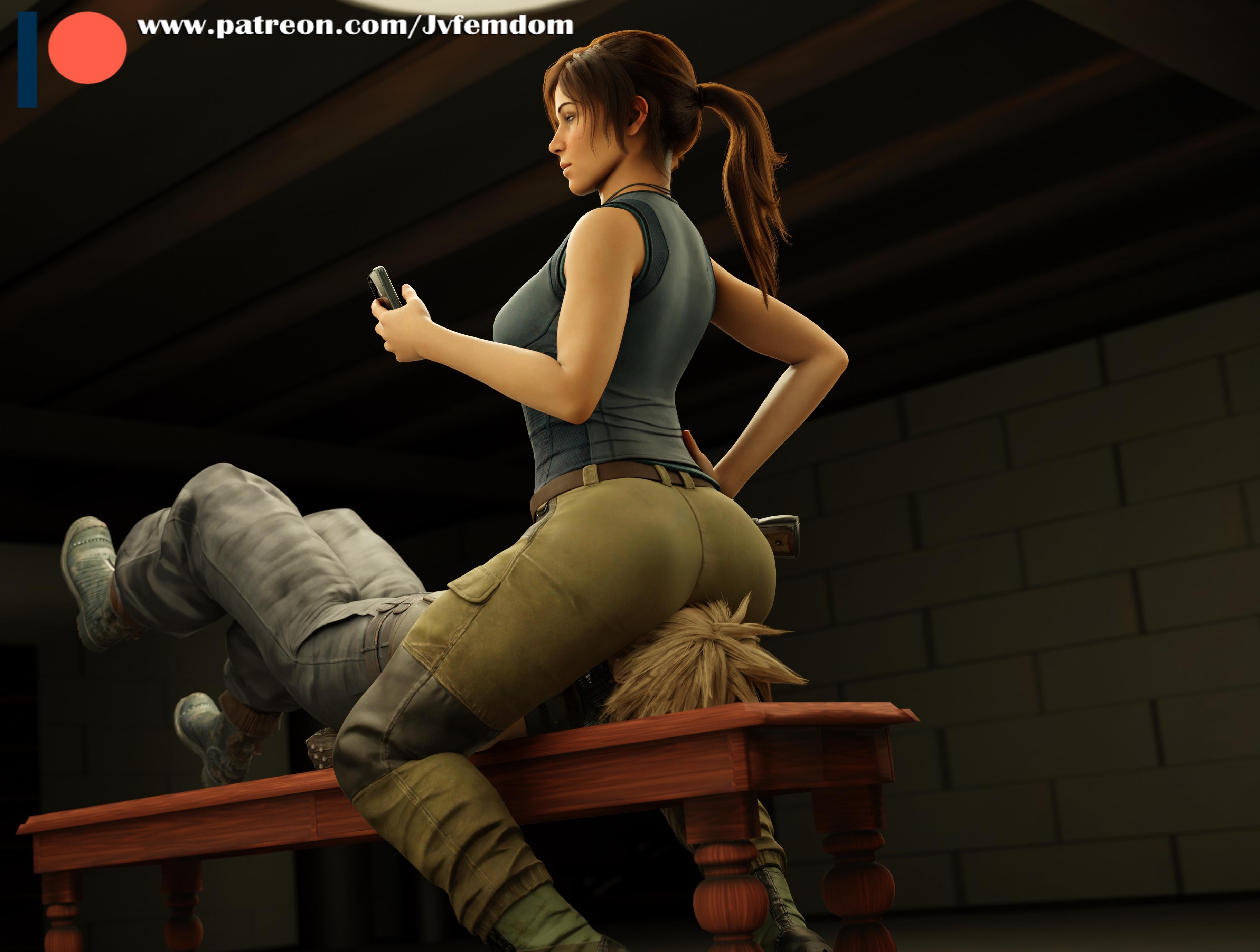Lara Croft facesitting Cloud! : rMixedWrestling