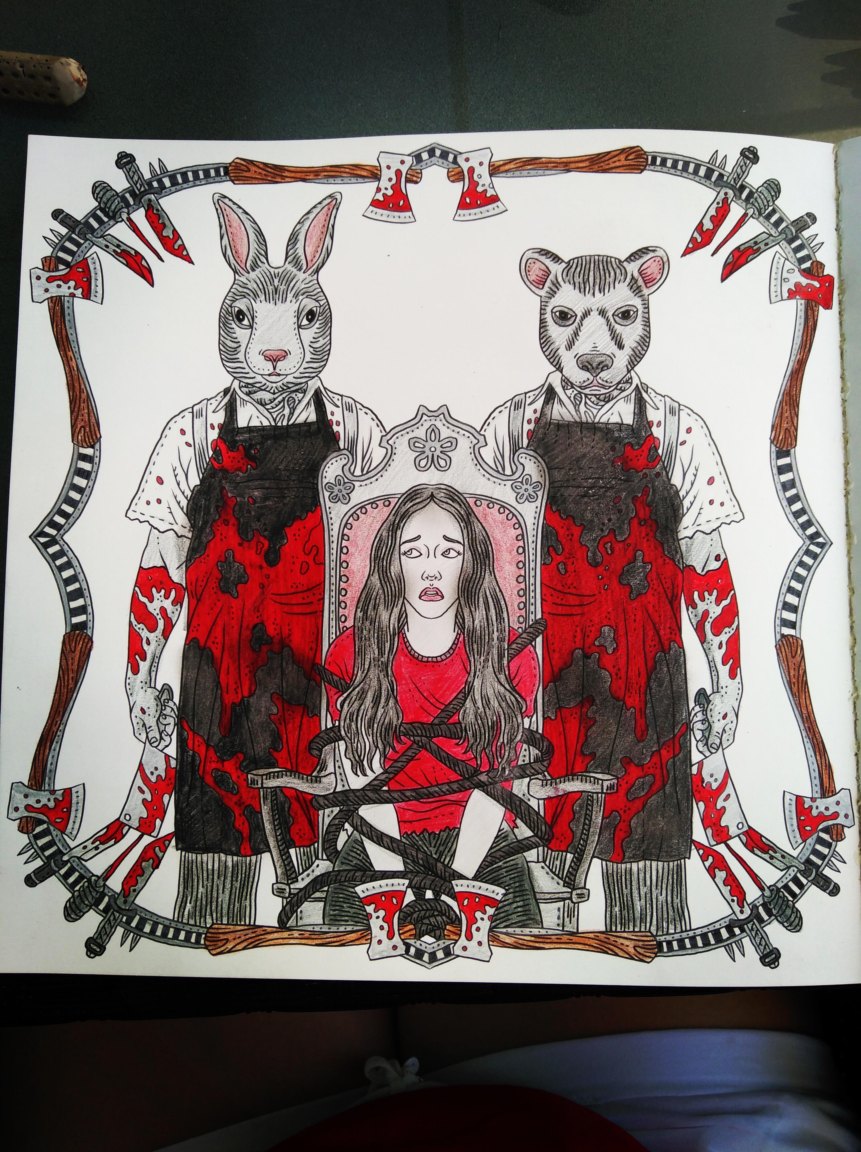 Beauty of horror coloring pages