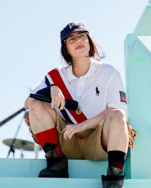 Billie Eilish performs at the LA28 Olympic Games Handover Celebration.