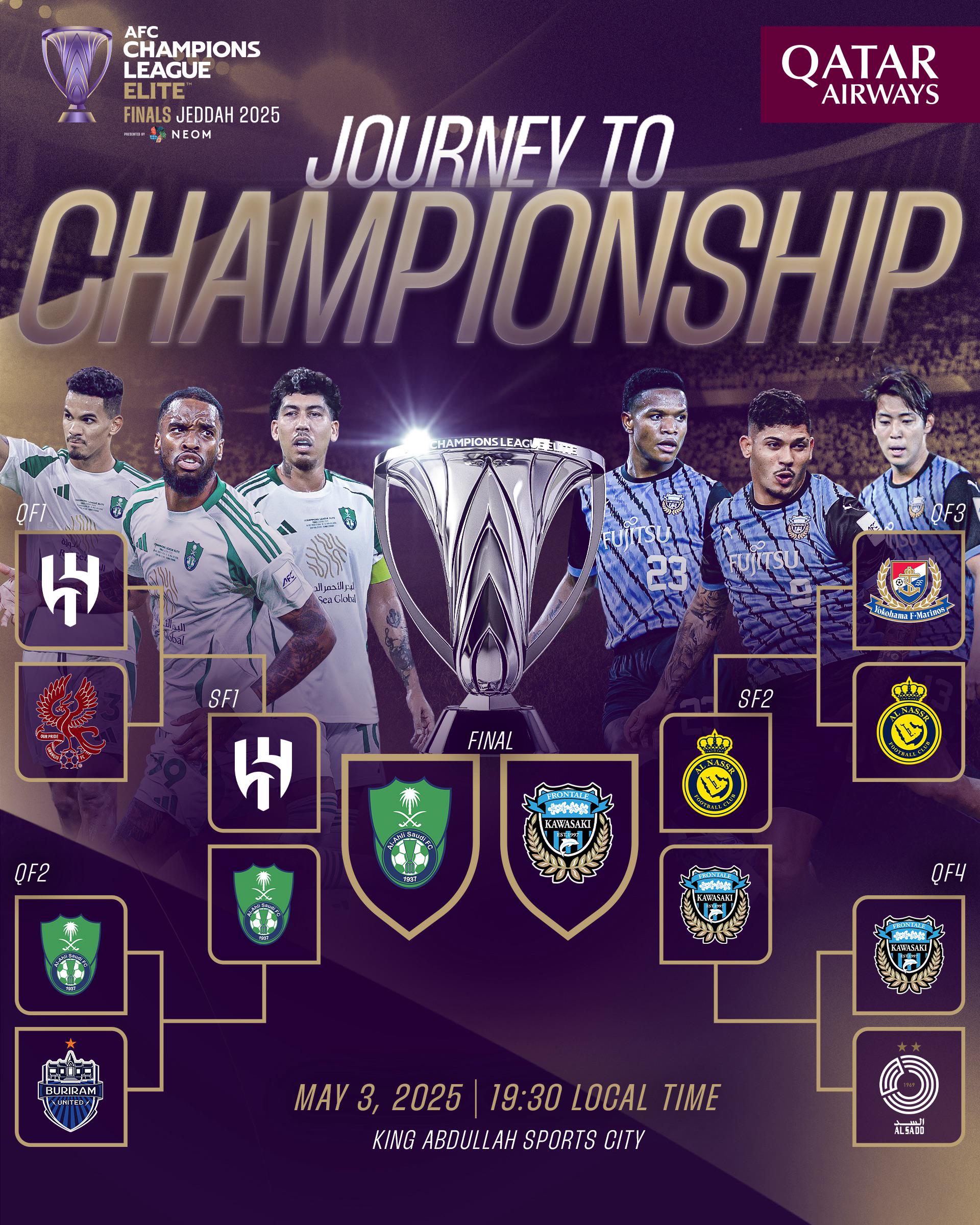 AFC] The Asian Champions League Elite 2425 Final will be between Al Ahli  and Kawasaki Frontale! : rsoccer