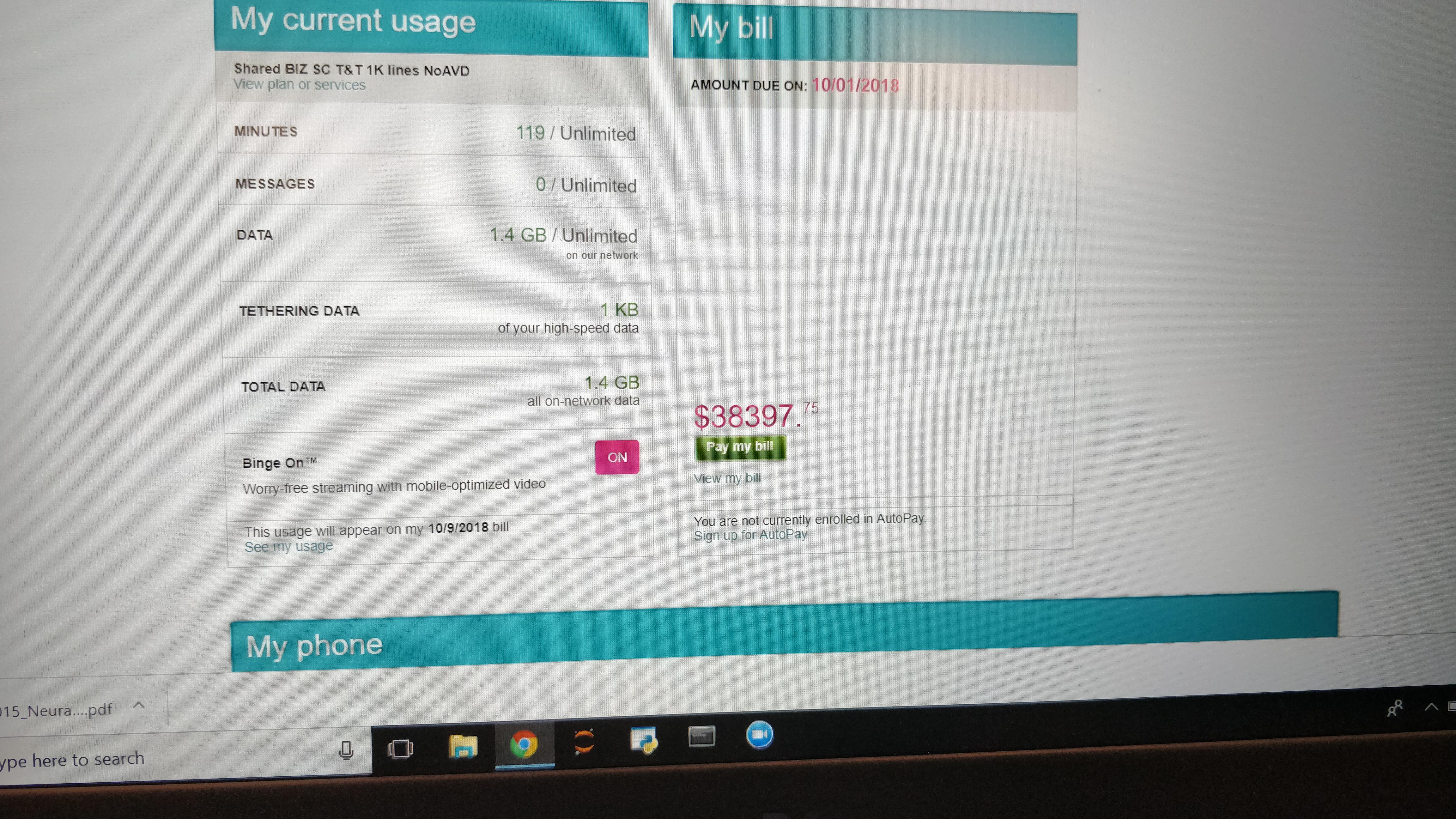 38000 Phone Bill From Tmobile Ucsd