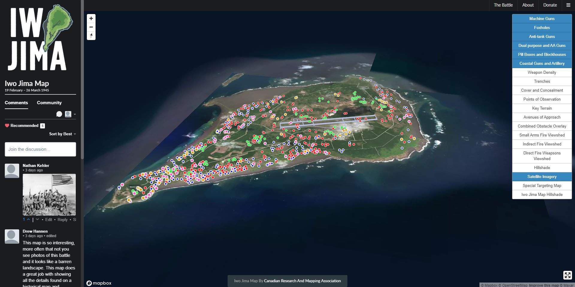 Iwo Jima Battle Map 