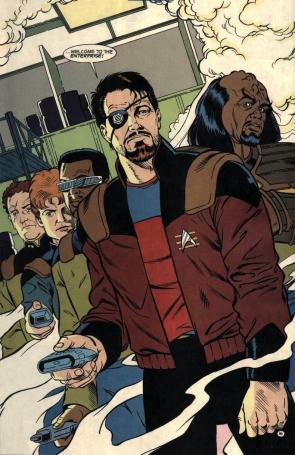 Geordi’s eyepatch lol