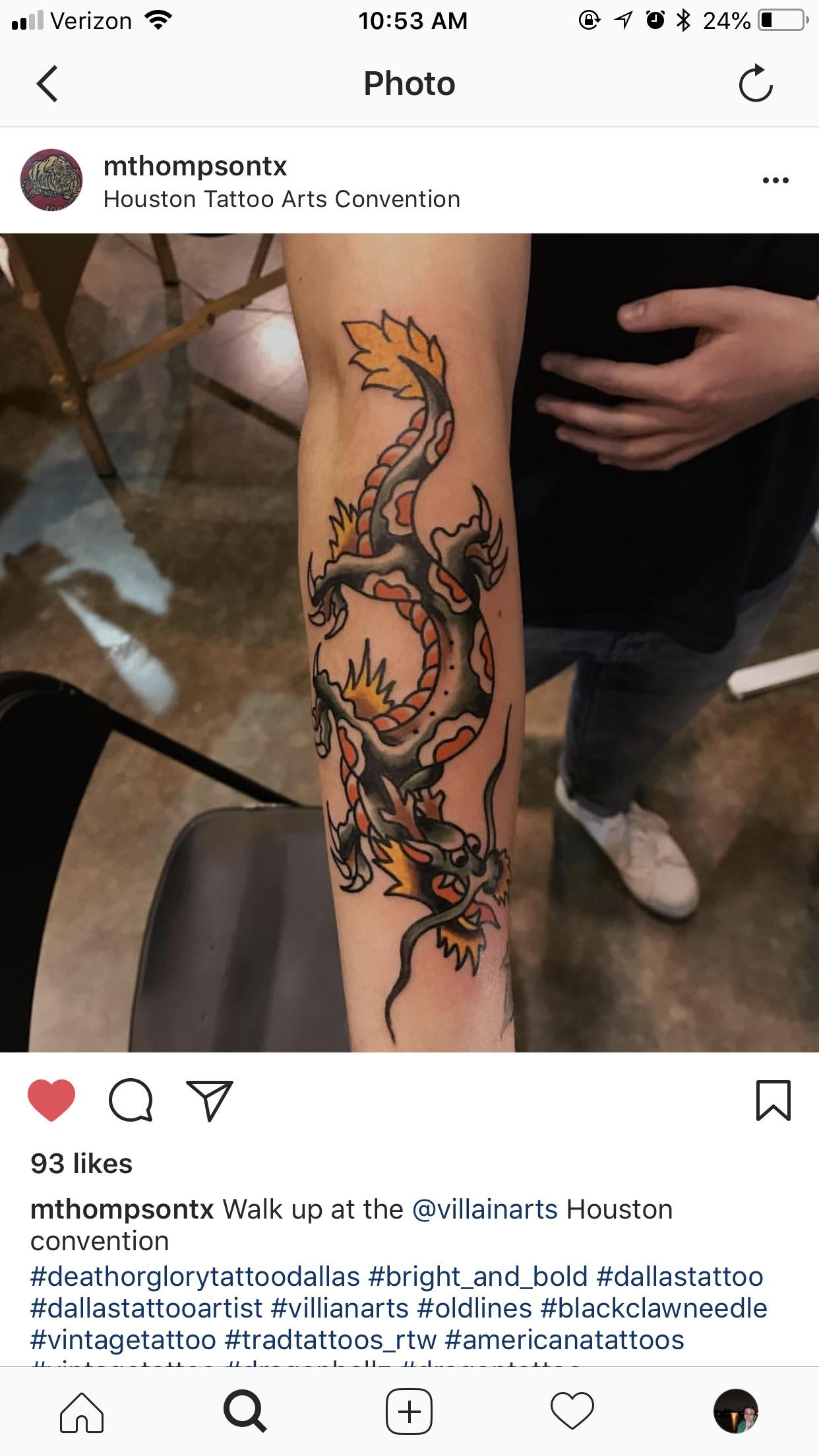 My Shenron Inspired American Traditional Dragon Tattoo I Got At The Houston Convention Yesterday! : R/Dbz 2208_x_1242_jpg