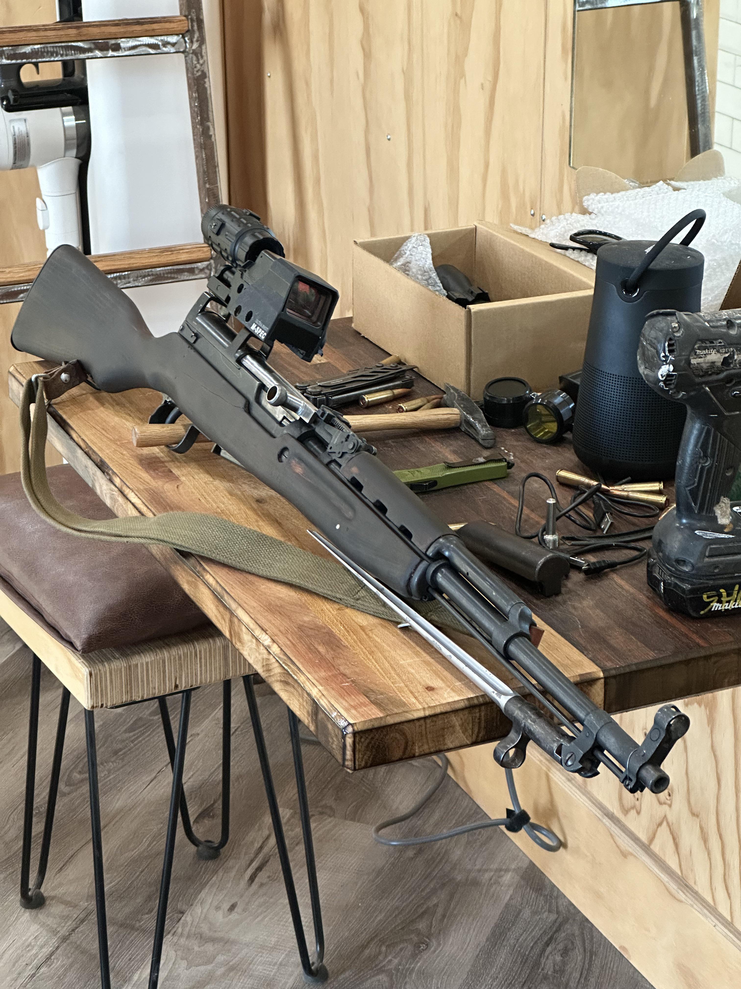 Is it normal for the norinco spike to sit like this? Dont mind the rage  bait I was trying to annoy my brother. Also Psa the PolyTech scope+ mount  is a piece