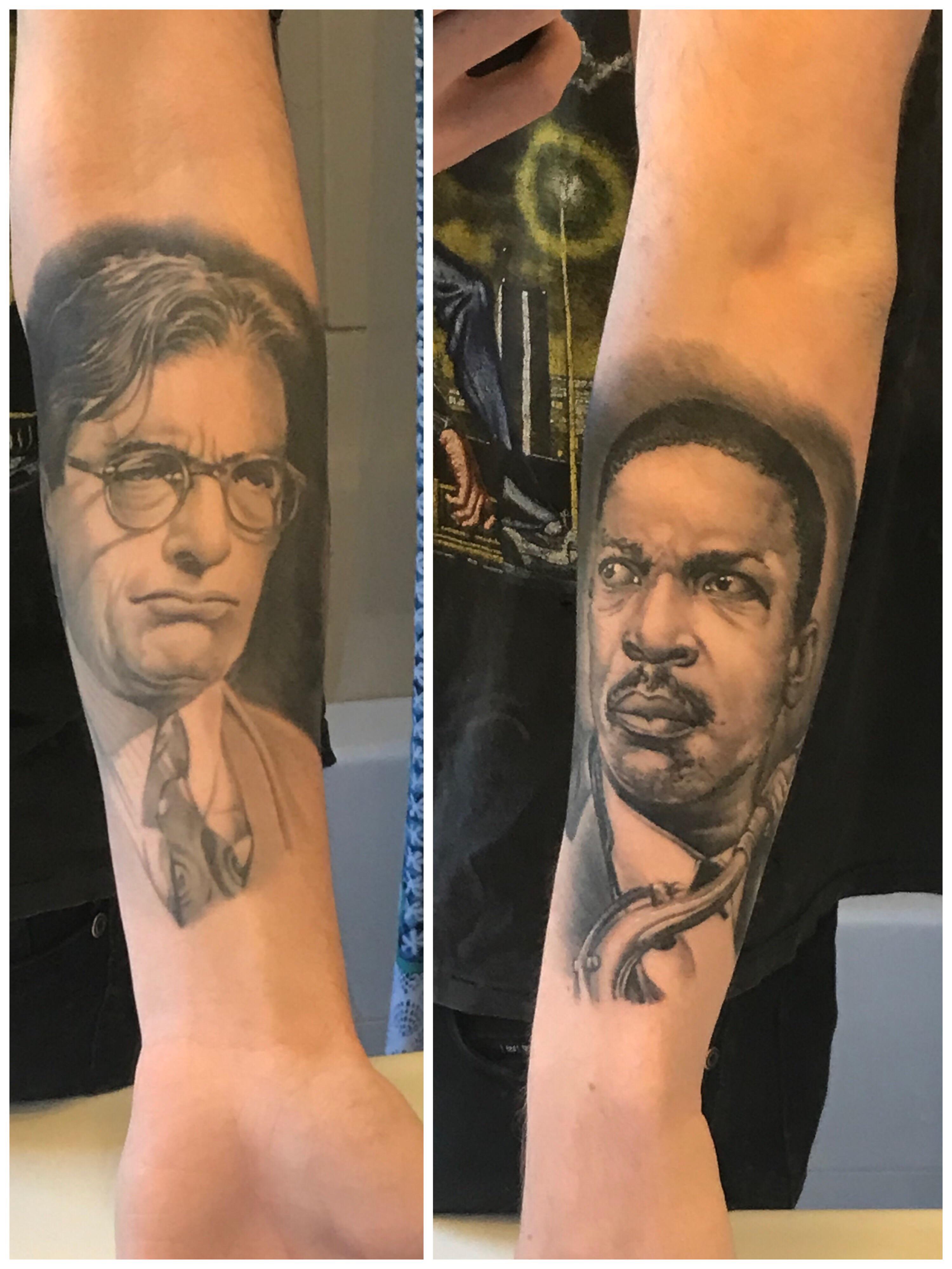 Portrait Half Sleeve Done By Audie Fulfer At High Class Tattoo Fresno Ca Tattoos