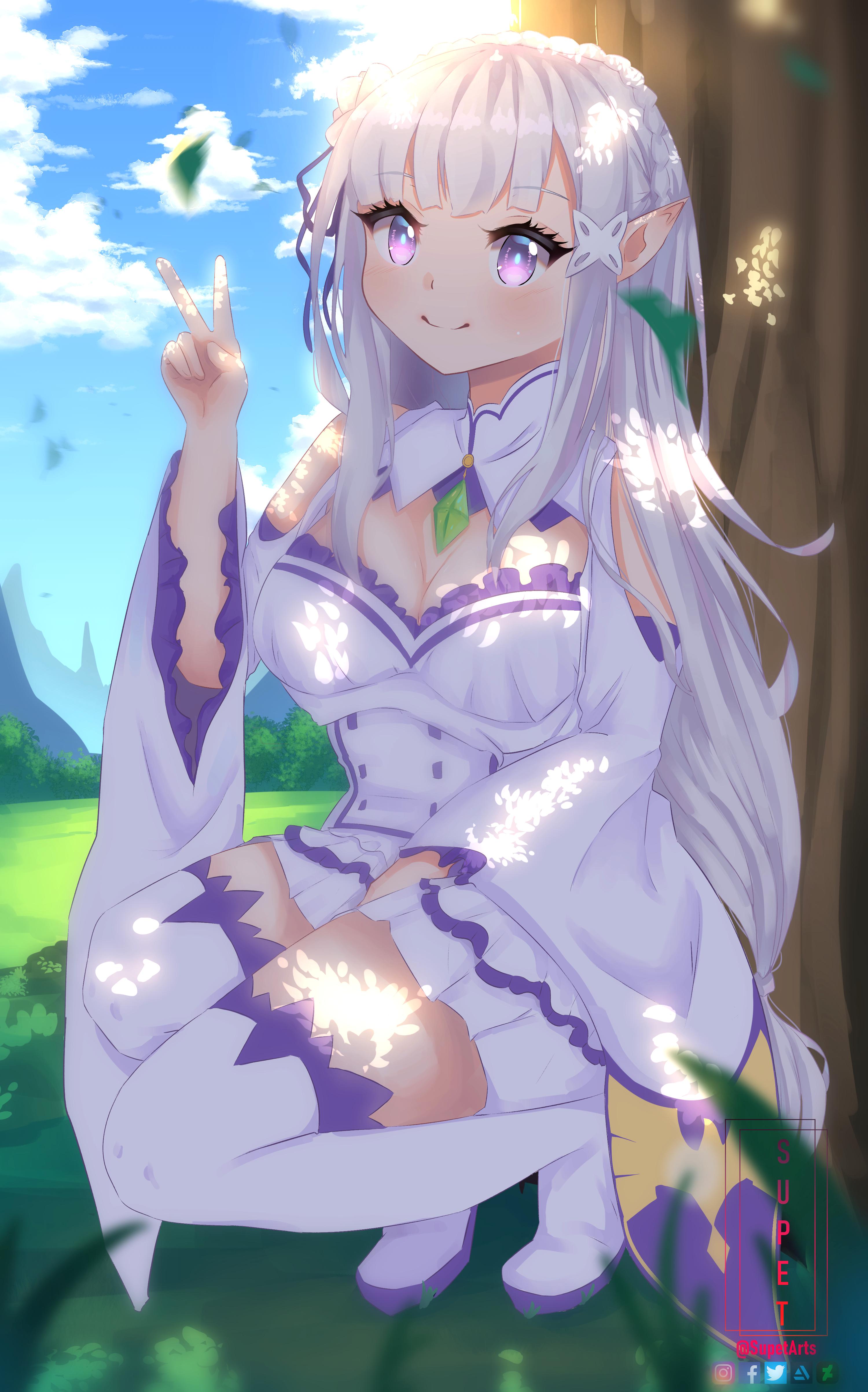 emilia [rezero] anime on rezero emilia wallpapers