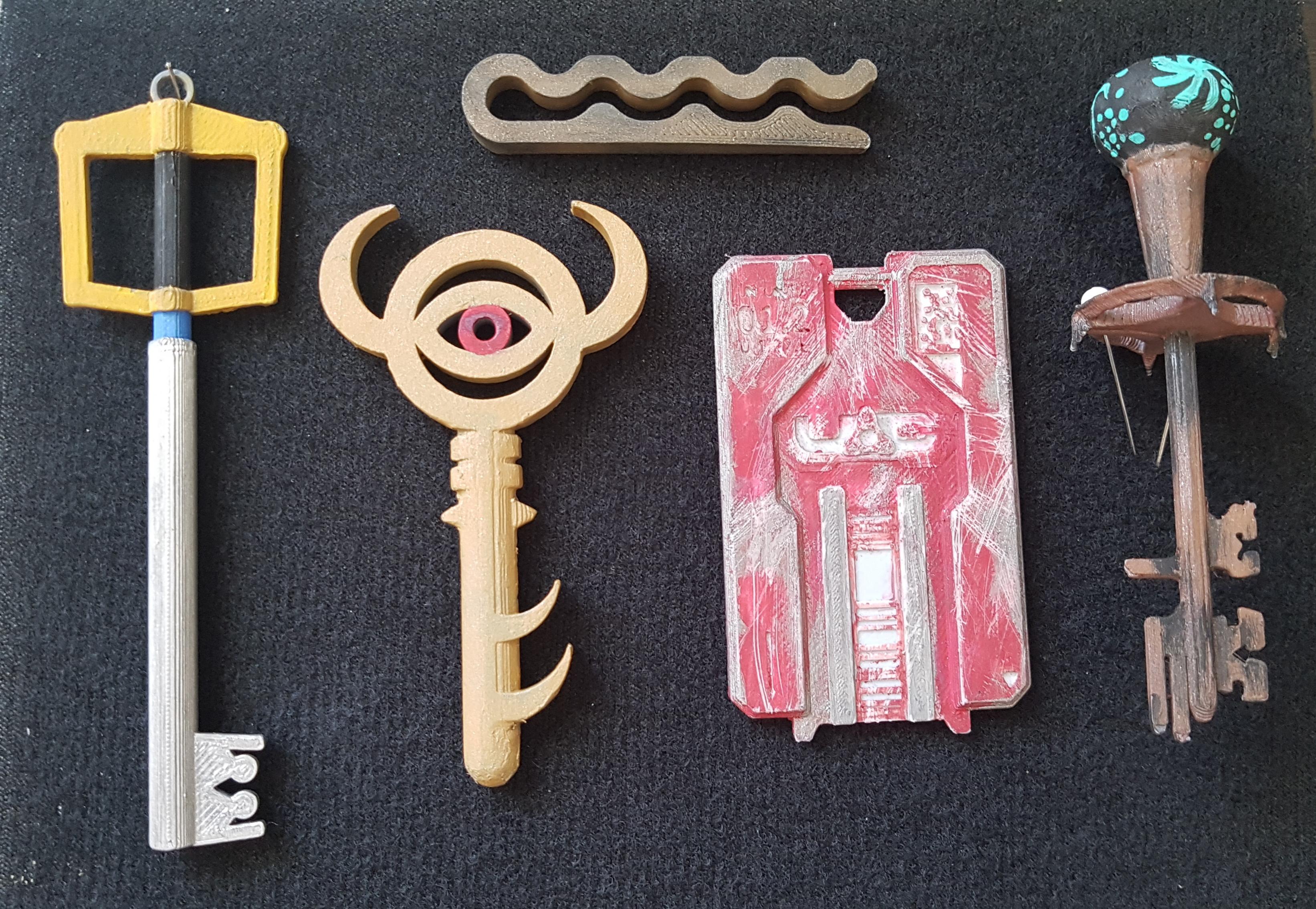 My Collection Of 3D Printed Iconic Video Game Keys Can You Guess Them 