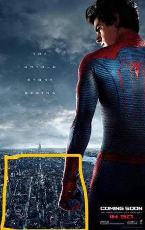 ⇀I just noticed that this poster has Andrew’s spider logo in the city