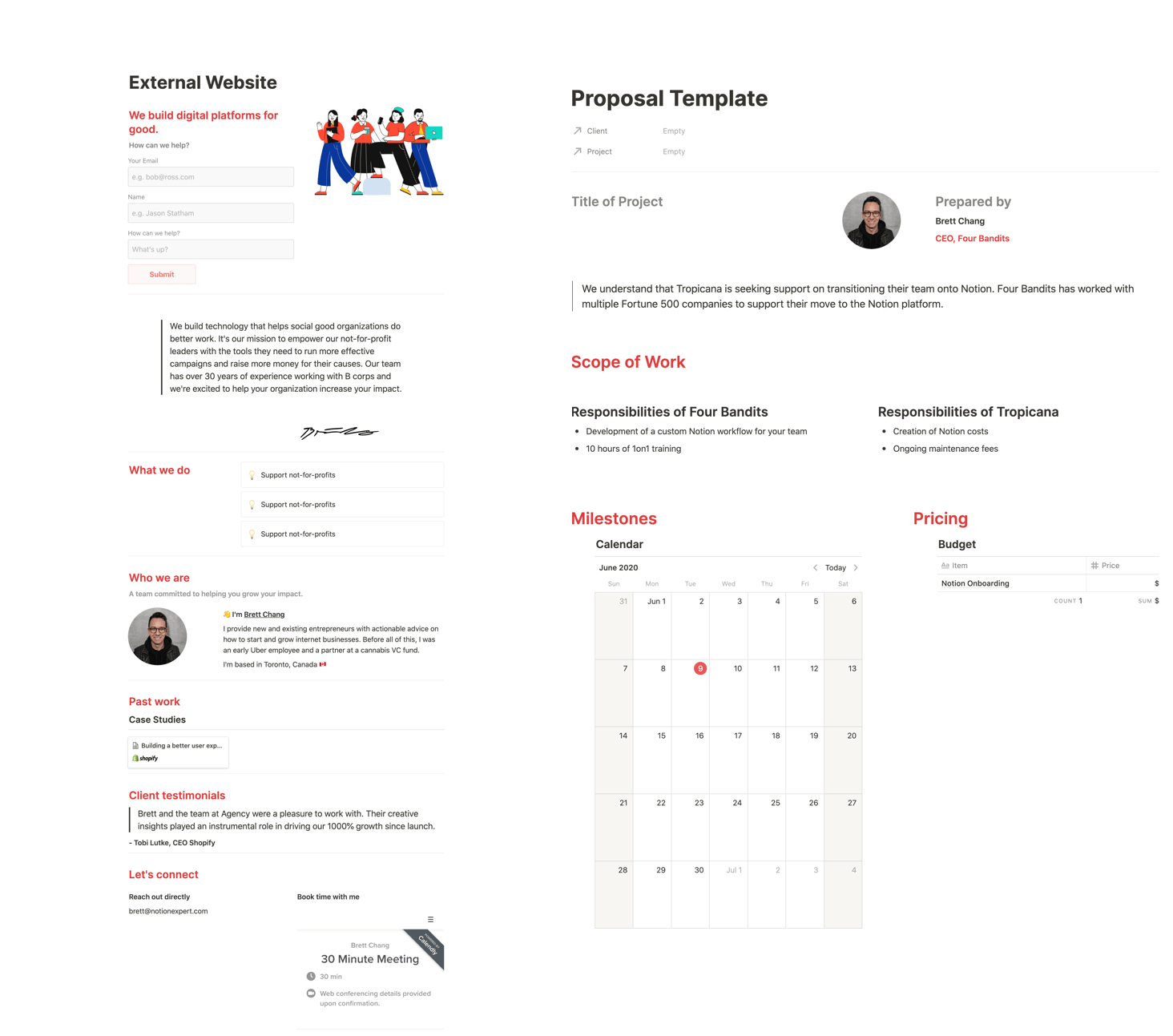 Free Templates To Help You Launch A Consulting Business On Notion Notion