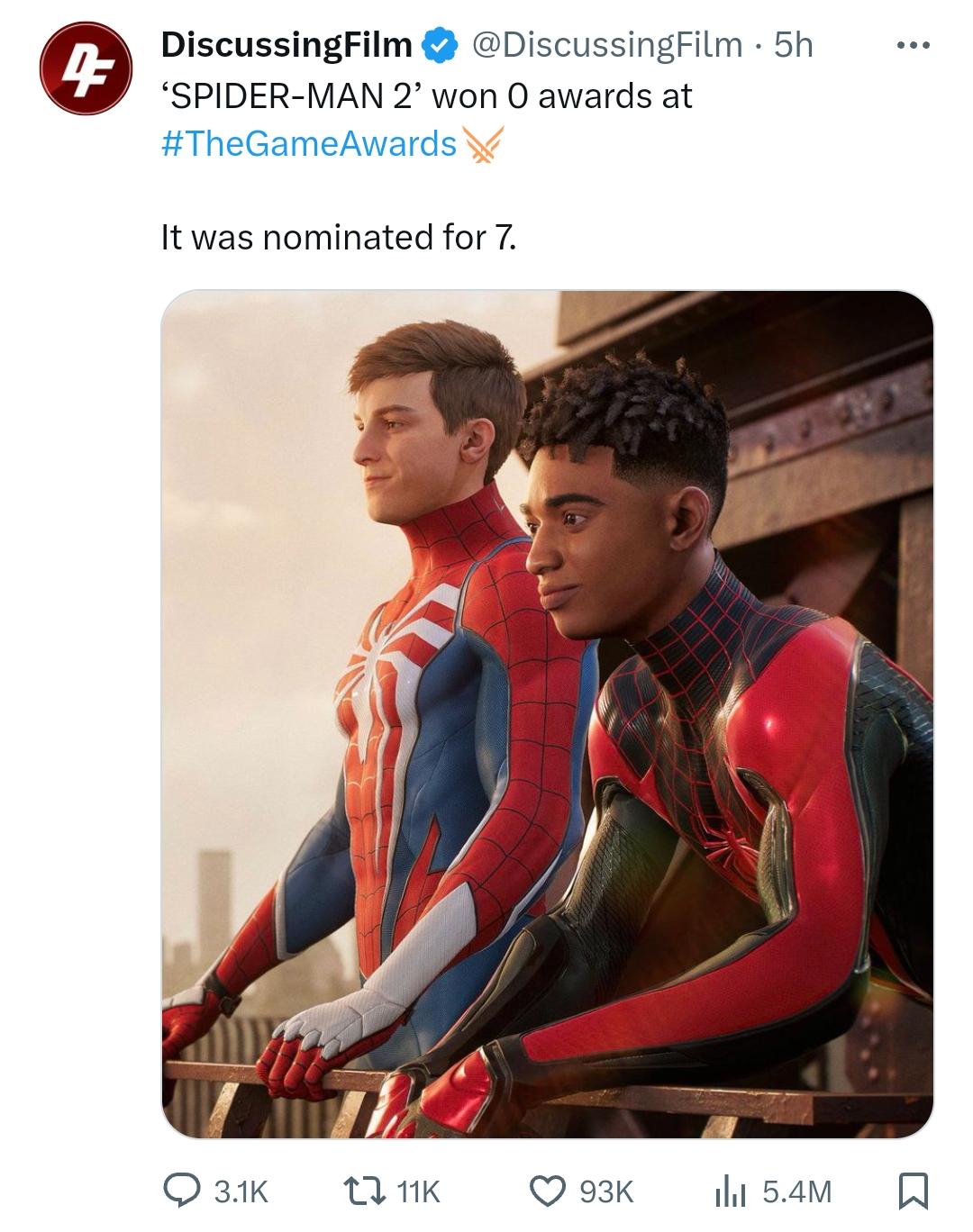 Spider-Man 2 fans stay losing : rmarvelcirclejerk