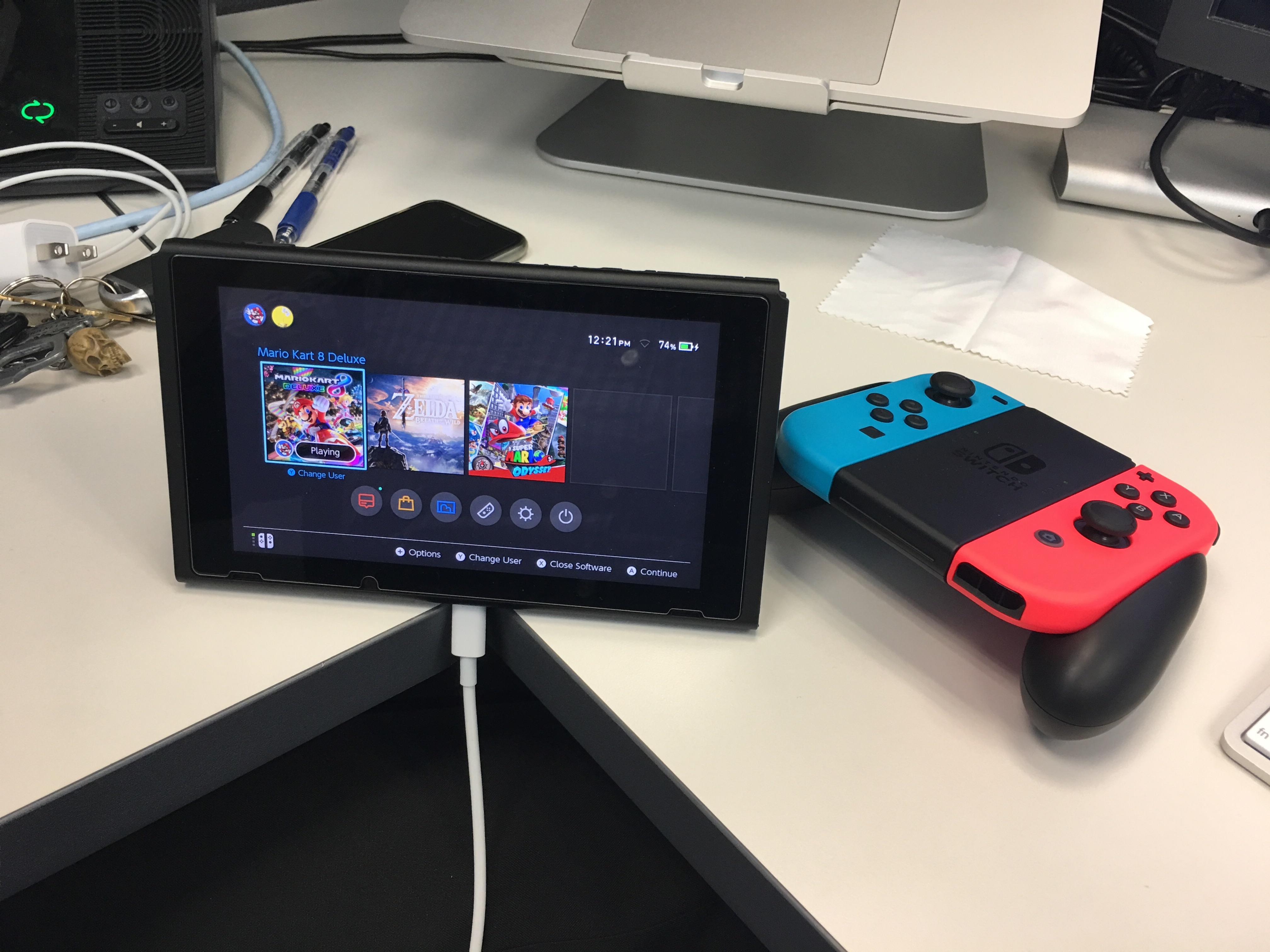 Its very annoying you cant charge your Switch in kickstand mode unless  you have a corner desk. : rgaming