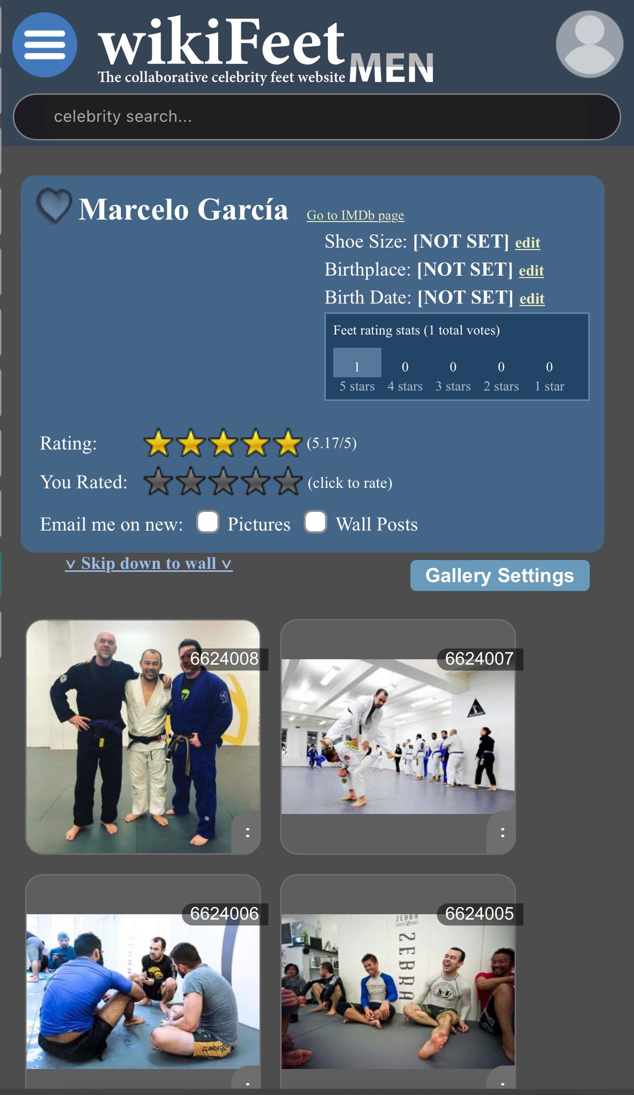 TIL Marcelo Garcia is rocking a 5.17  5 rating on WikiFeet. : rbjj