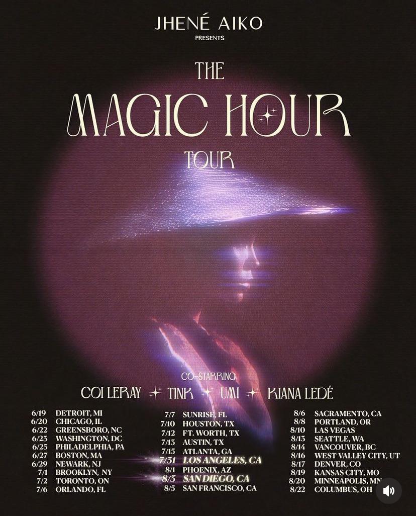 Jhene Aiko Magic Hour Tour Tickets for Sale! : rjheneaiko
