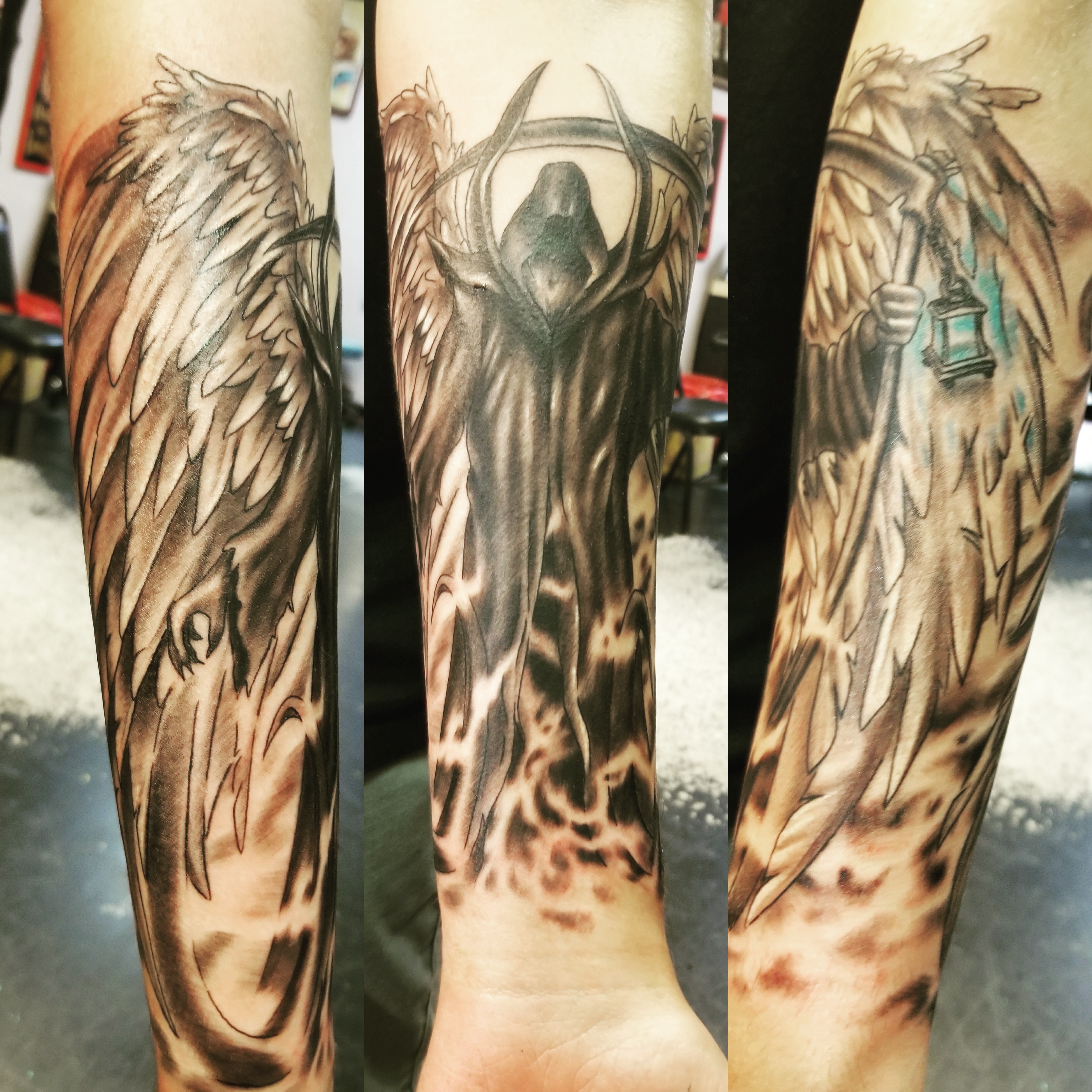 Angel Of Death Forearm Tattoos Best Tattoo Ideas