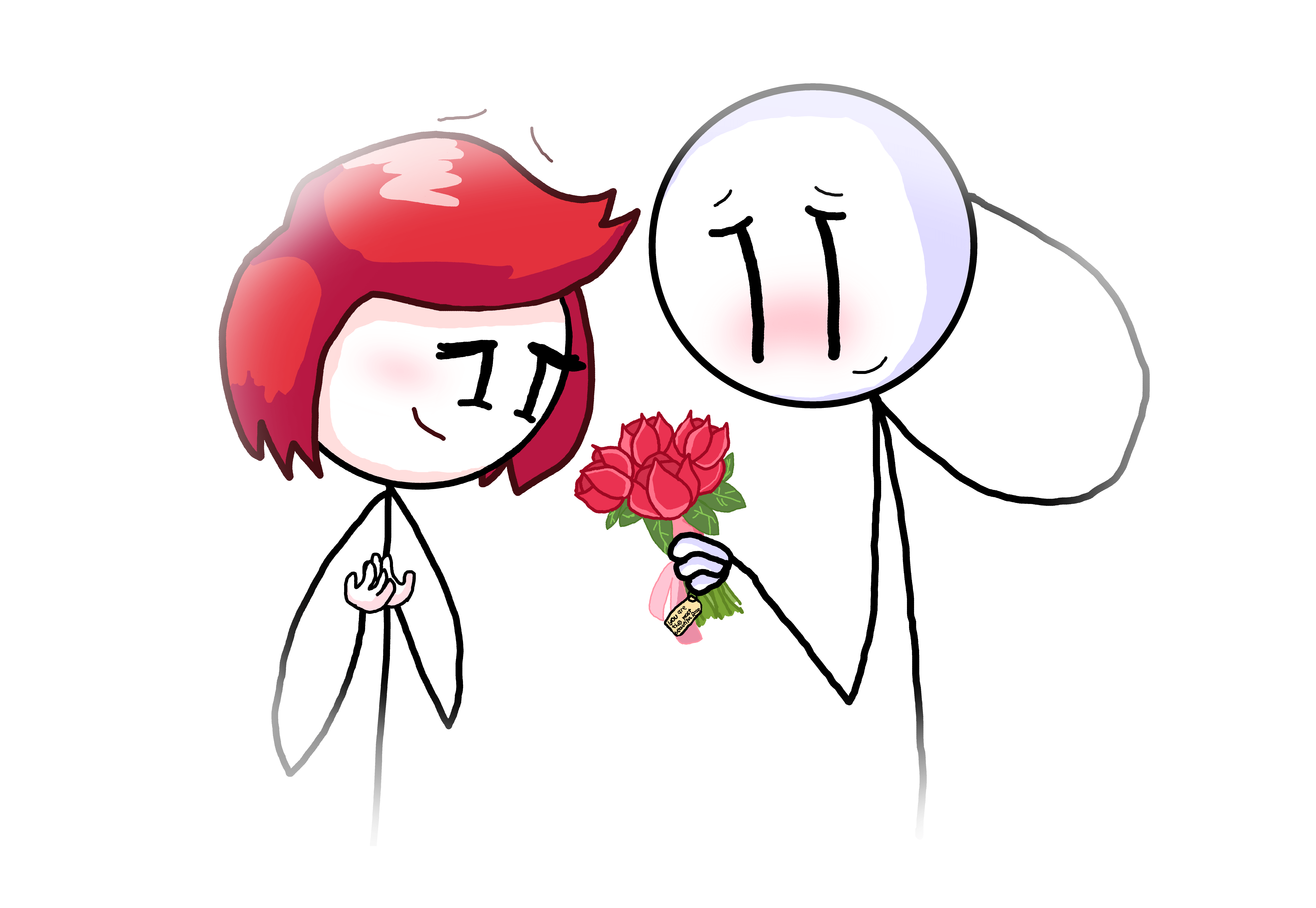 No rose is as beautiful as you : rHenryStickmin