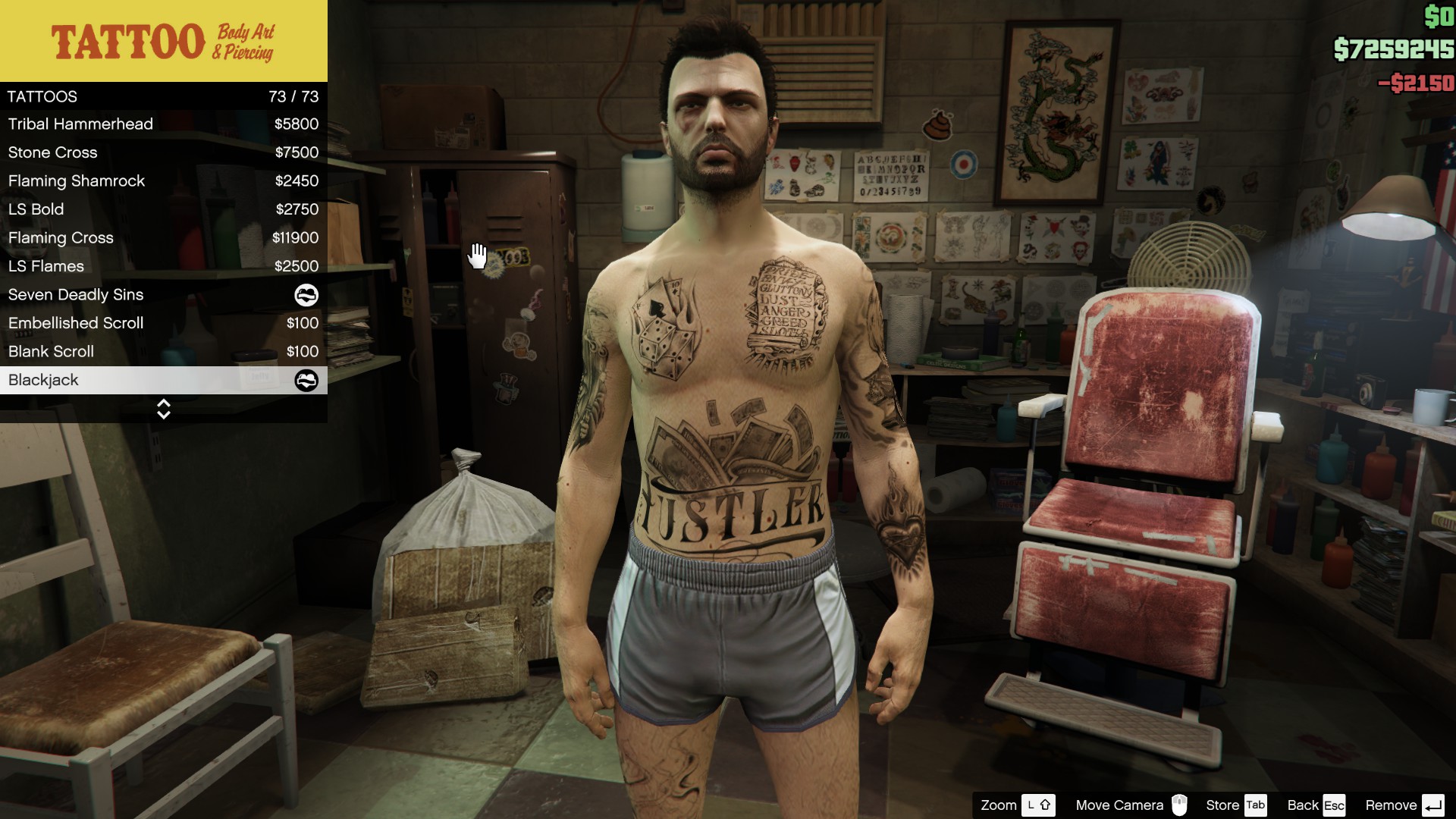 Today I Noticed That Blackjack Tattoo Was Unlocked For Me But I Never Finished Last 7 Vans Anyone Else Gtaonline