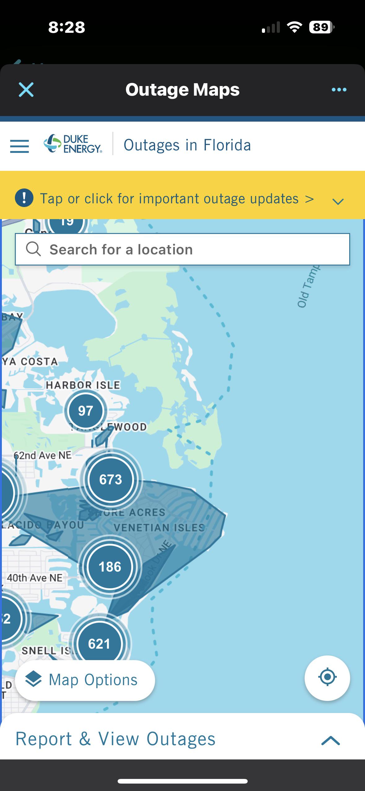 Anyone else notice the Duke outage map no longer contain certain active  outages : rStPetersburgFL