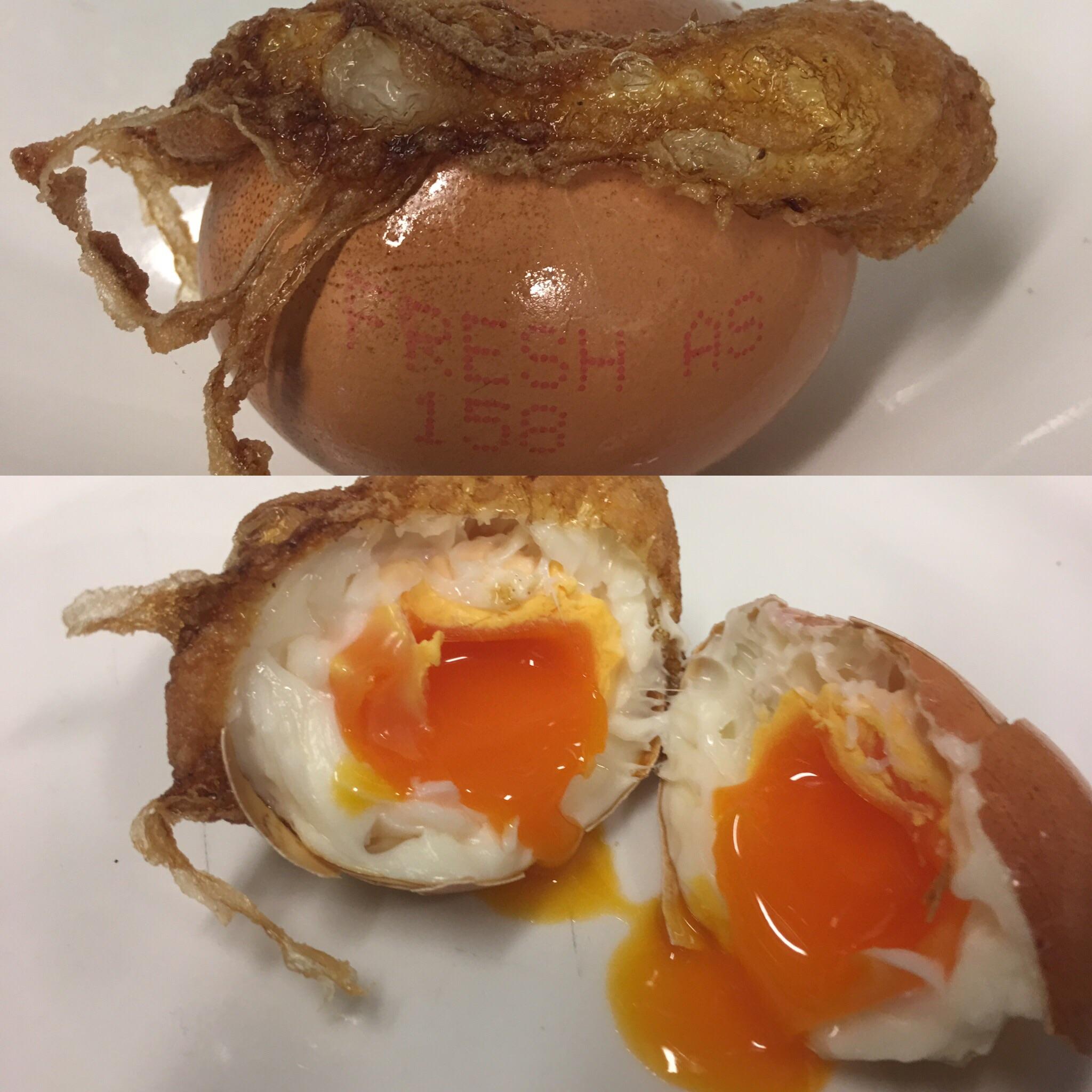pics Deep Fried Egg Yolk i deep fried a whole egg it was