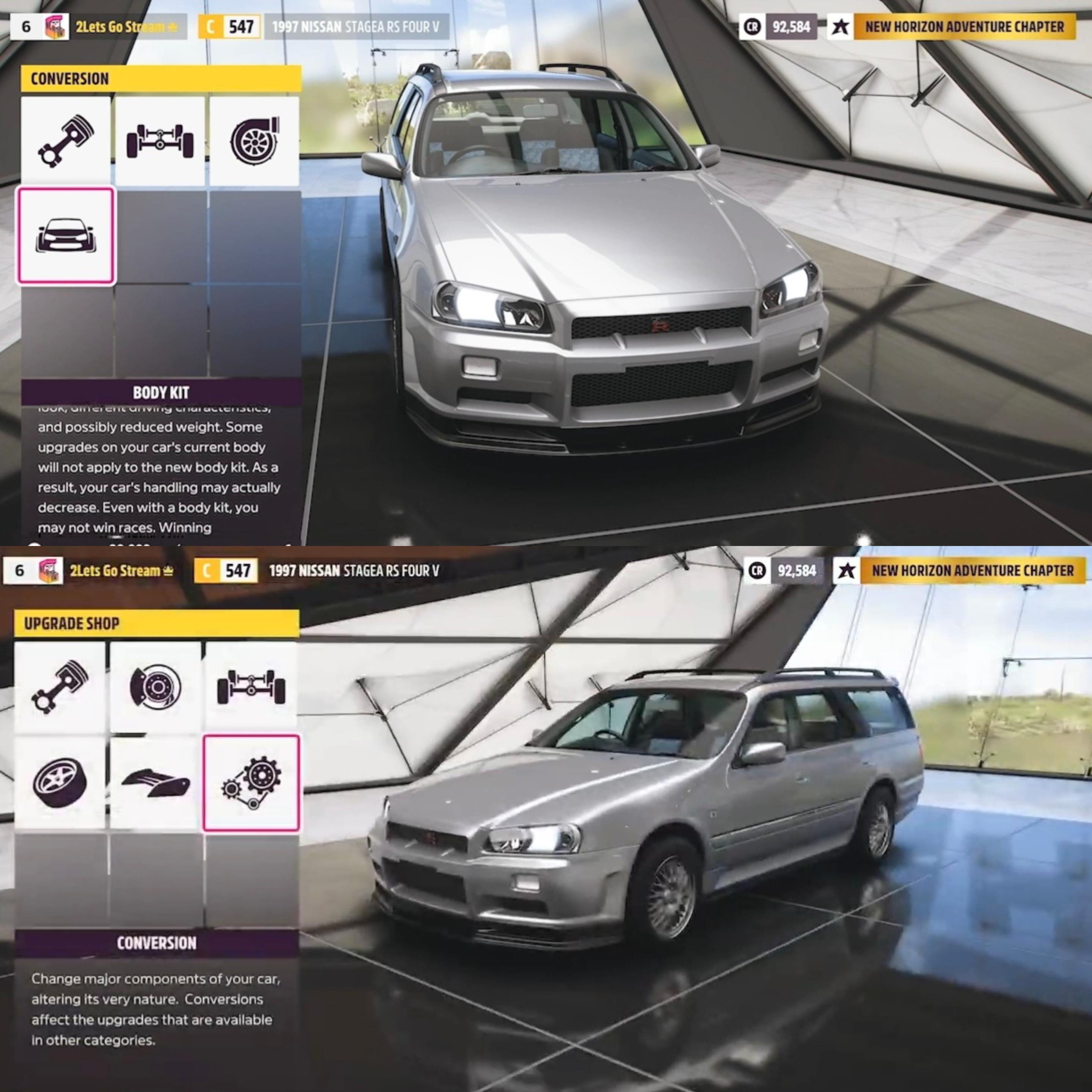 Nissan Stage from new Car pack will have R34 front end swap (very popular  mod in Stagea community) : rForzaHorizon