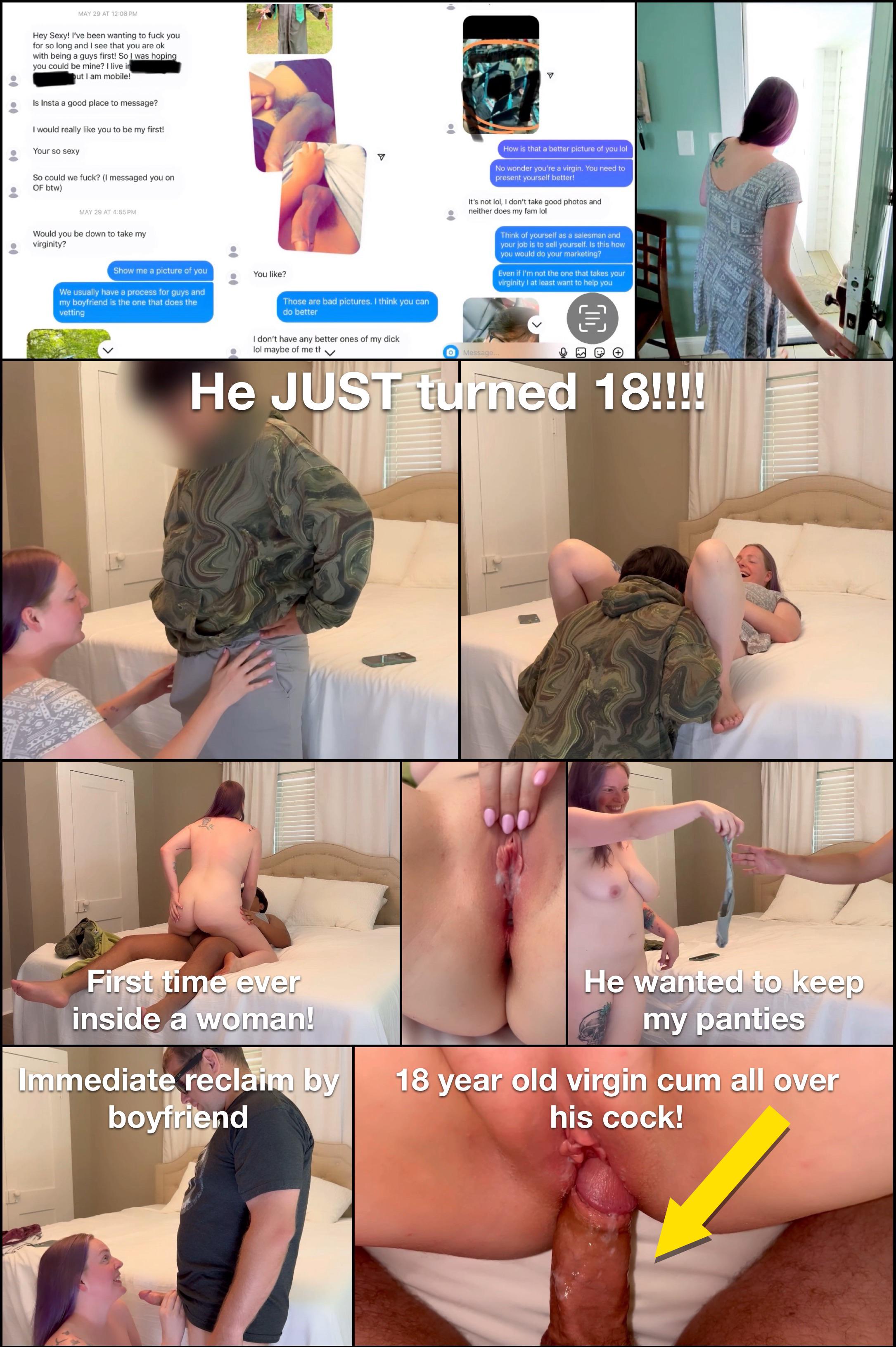 18 year old Raleigh virgin gets his first time everything! Boyfriend  reclaims immediately after : rraleighhotwives