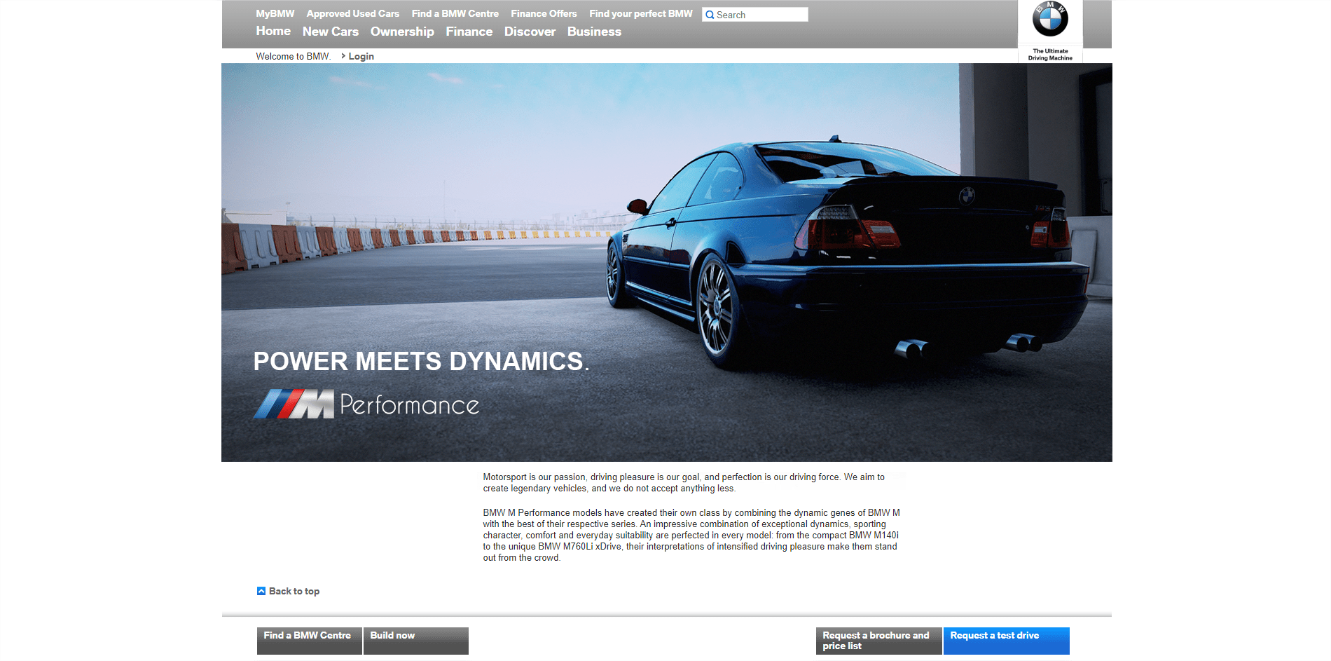 Bmw Website Mockup Forza