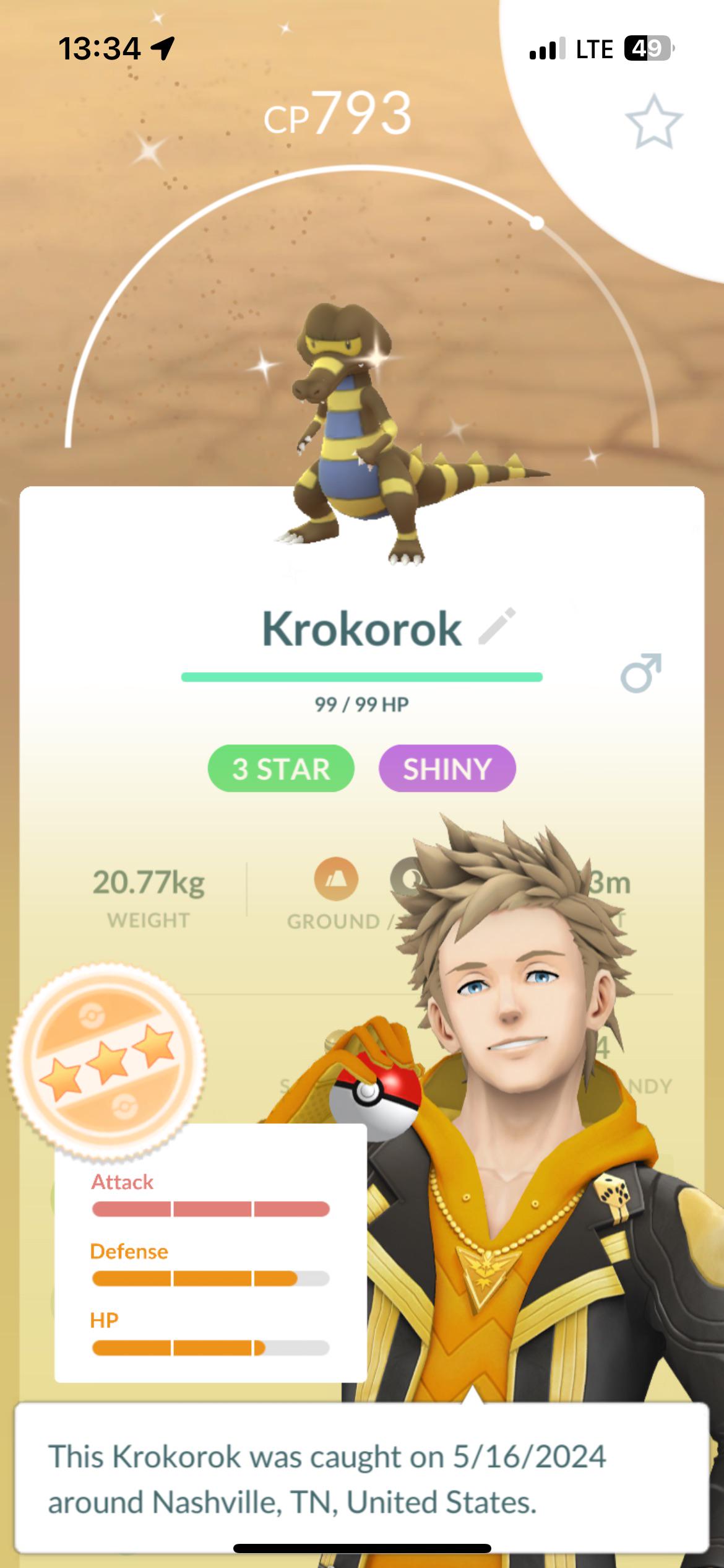 Why is shiny sandilekrokorokkrookodile rare? : rpokemongo