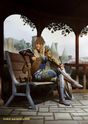elf female knight (art by me)