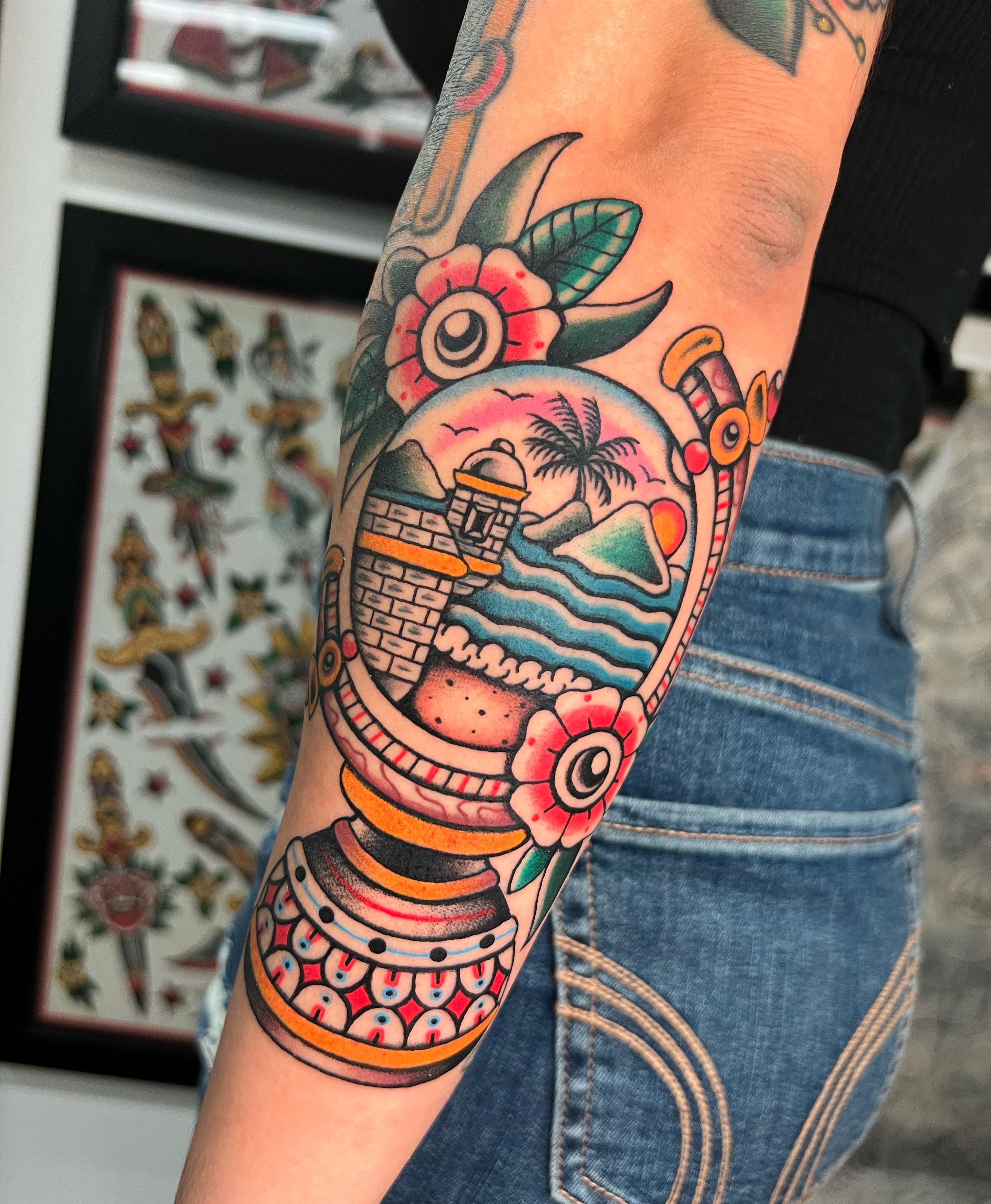 Puerto rican tattoo taino sleeve