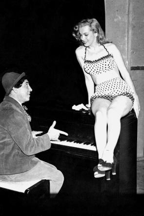 Marilyn Monroe during the filming of Love Happy (1949)