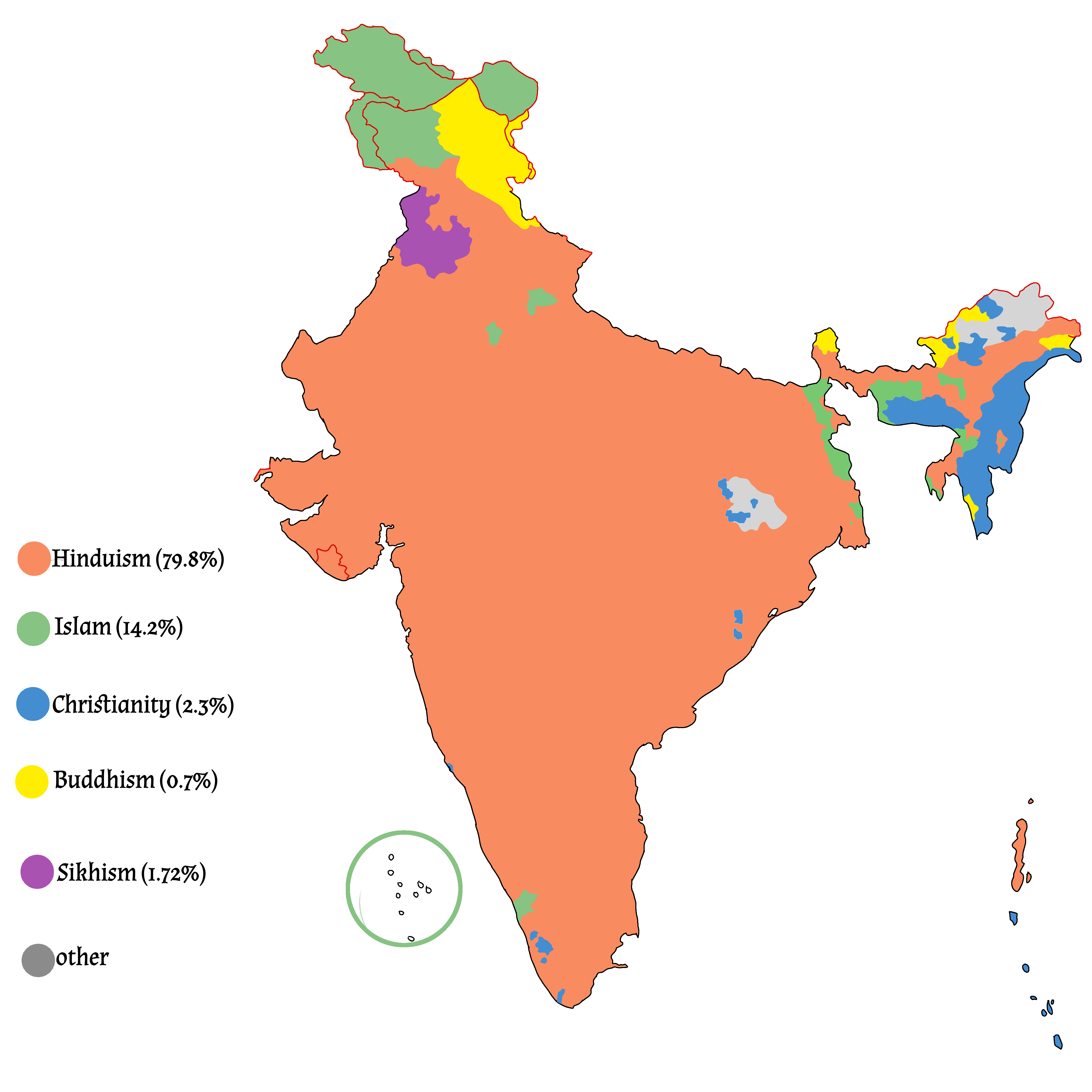 India Religion Chart 