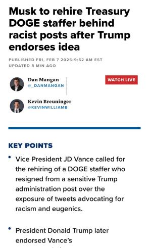 Because why should casual online racism keep you from raiding government data?