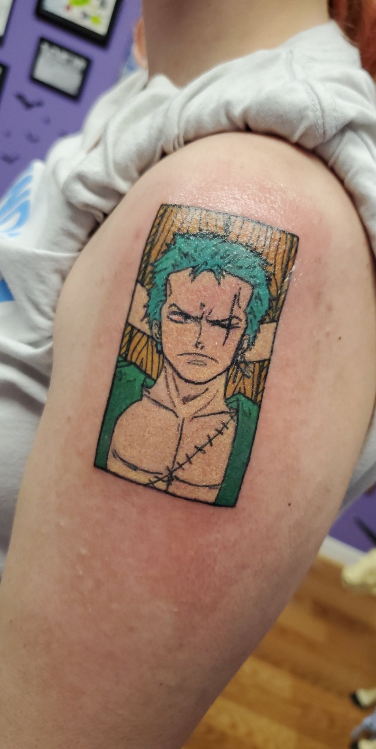 Got My First One Piece Tattoo! Im So Happy To Be Starting My Anime Tattoos Off With My Favorite. : Onepiece 2560_x_1284_jpg