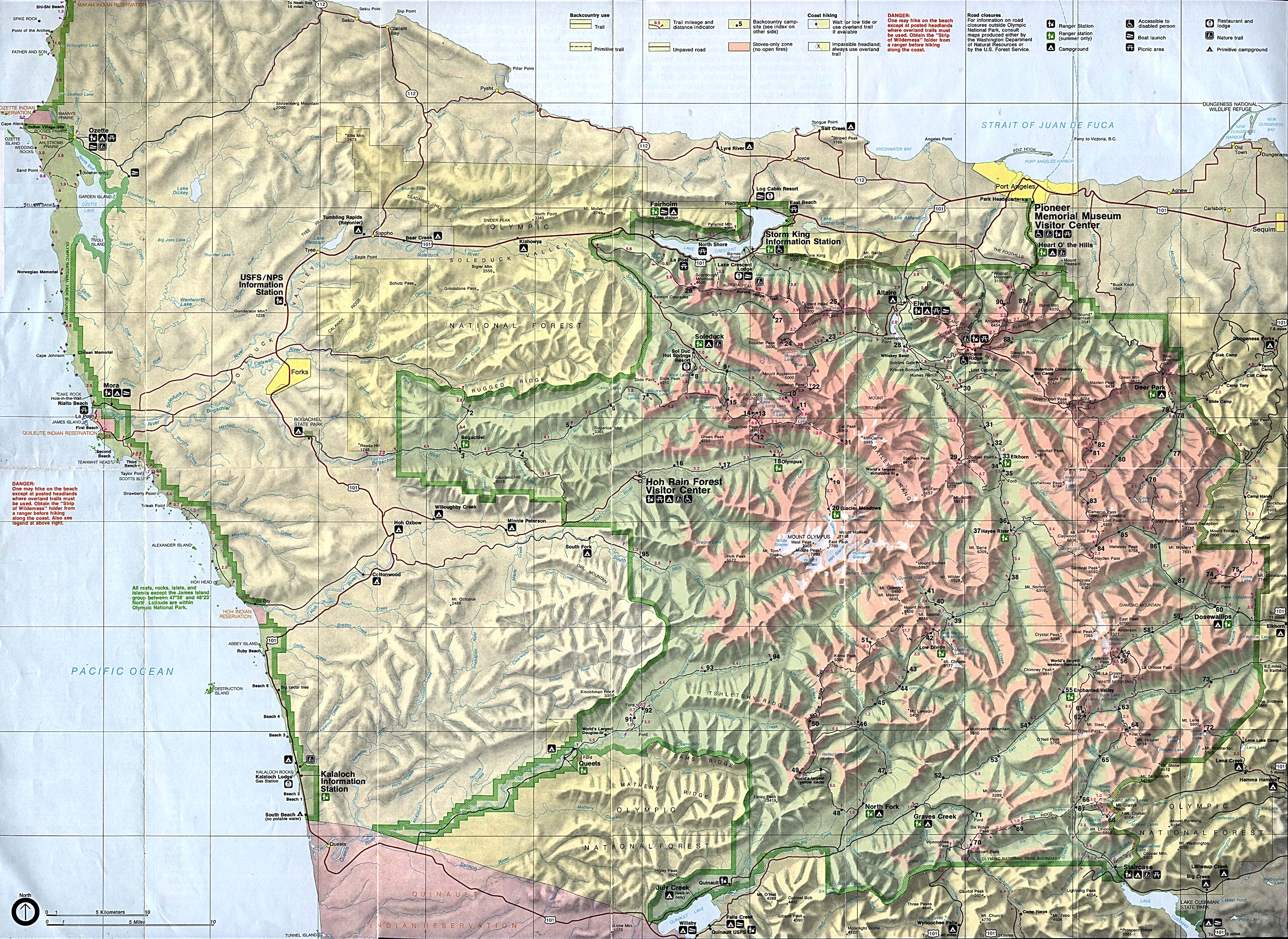 Olympic Mountains Map 