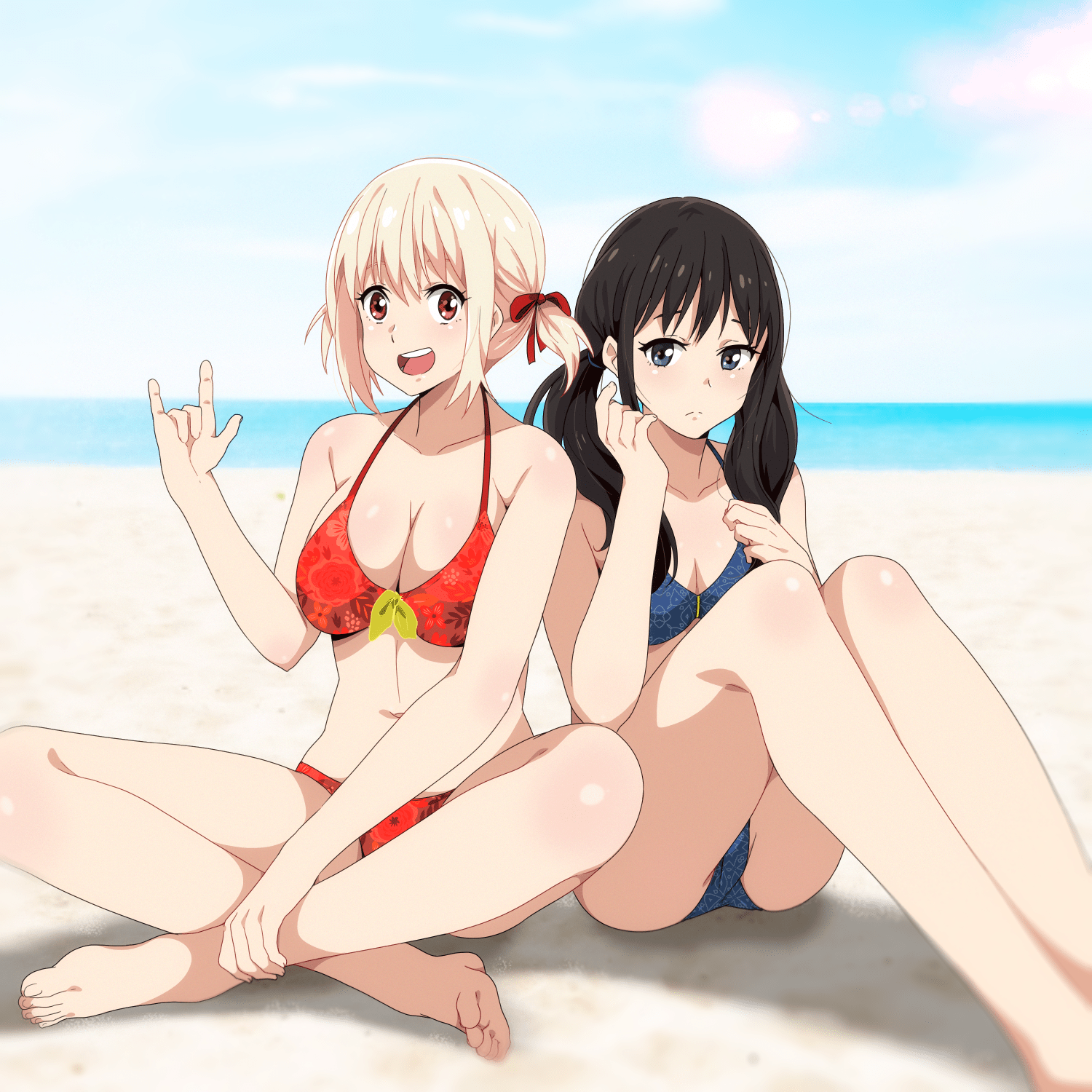 Chisato abd Takina at the beach (By sbel02) : r/LycorisRecoil