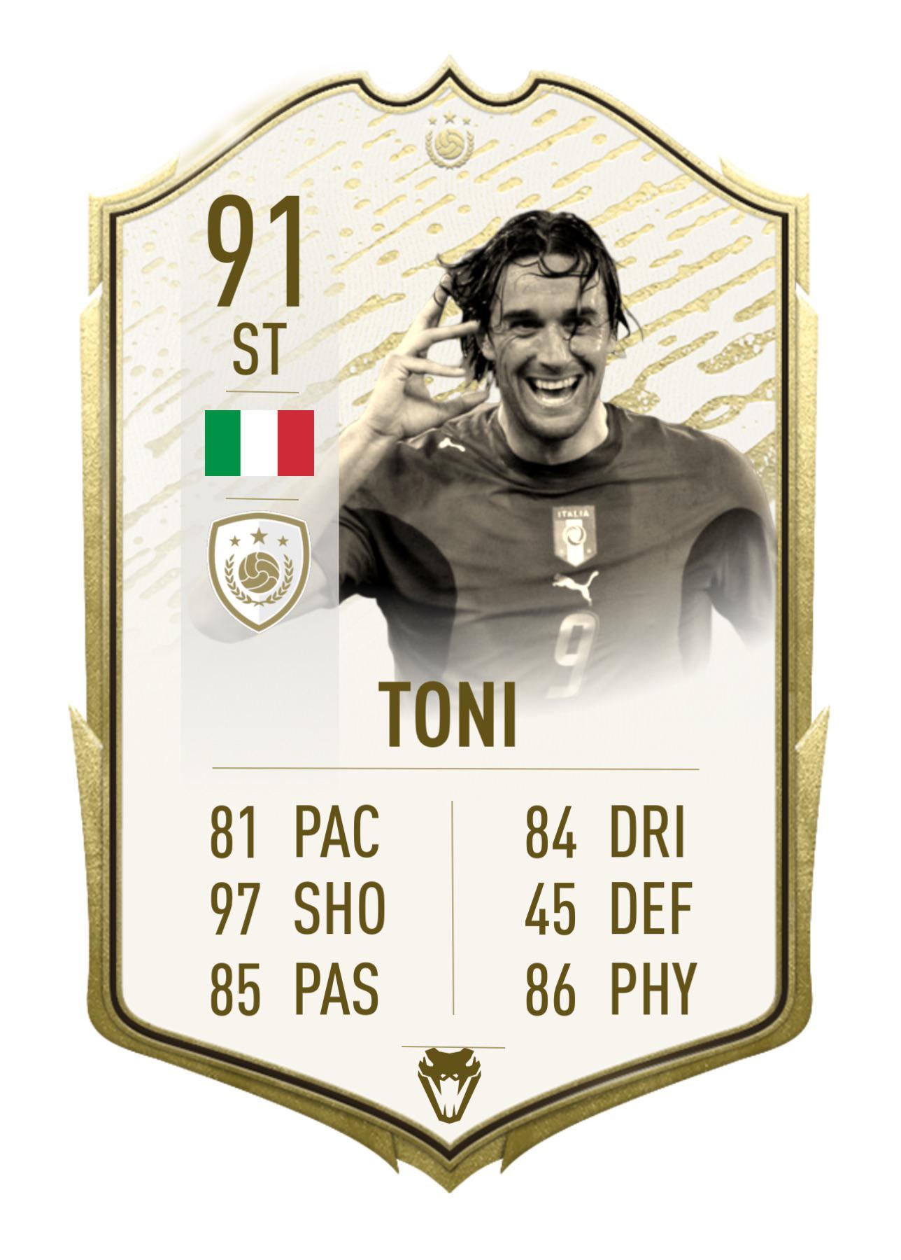Luca Toni Of Italy 2006 World Cup Finals Card Figurinepanini Paninicol Copa Do Mundo Lendas Do Futebol Futebol Messi FIFA 22 OFFICIAL TOP 50 RATINGS.