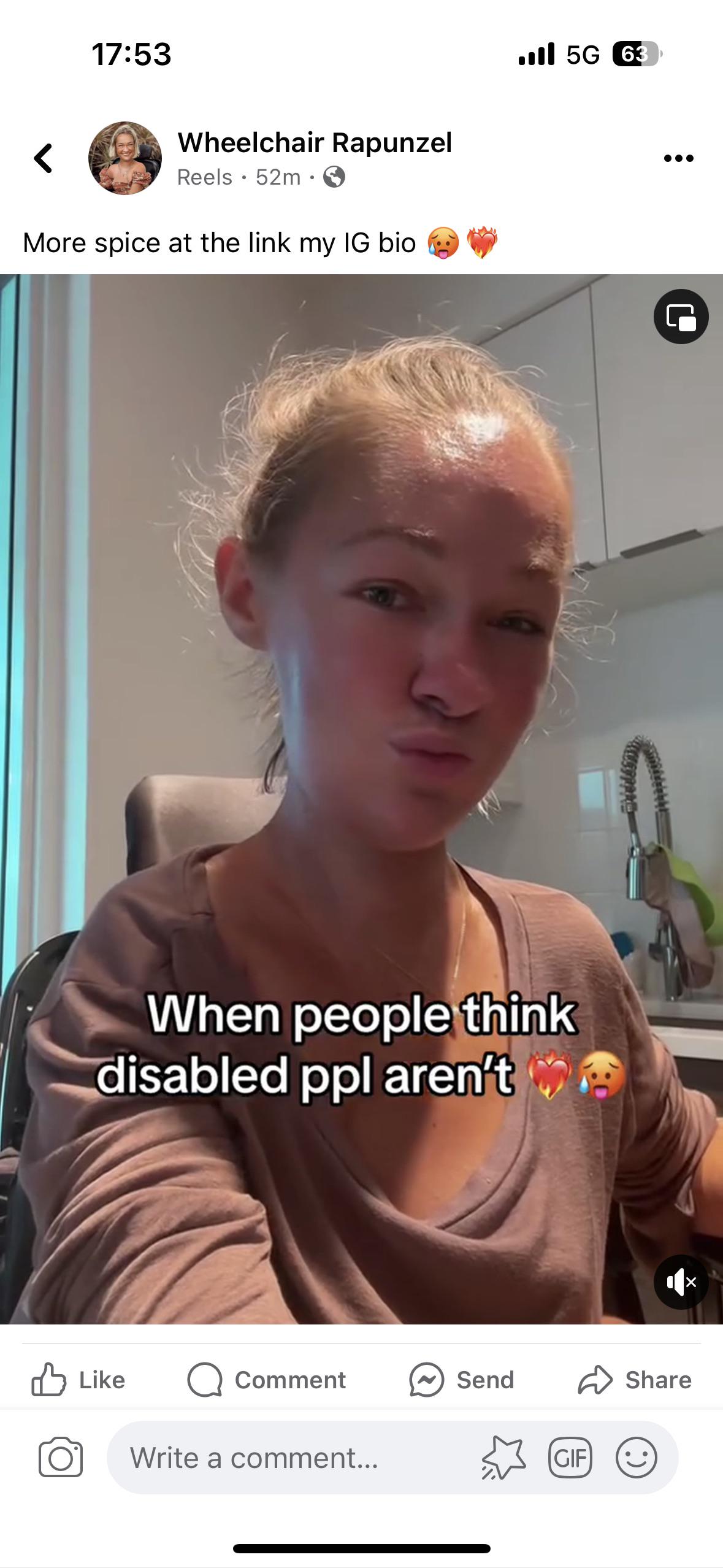 New FB OnlyFans post : rwheelchairrepunzel