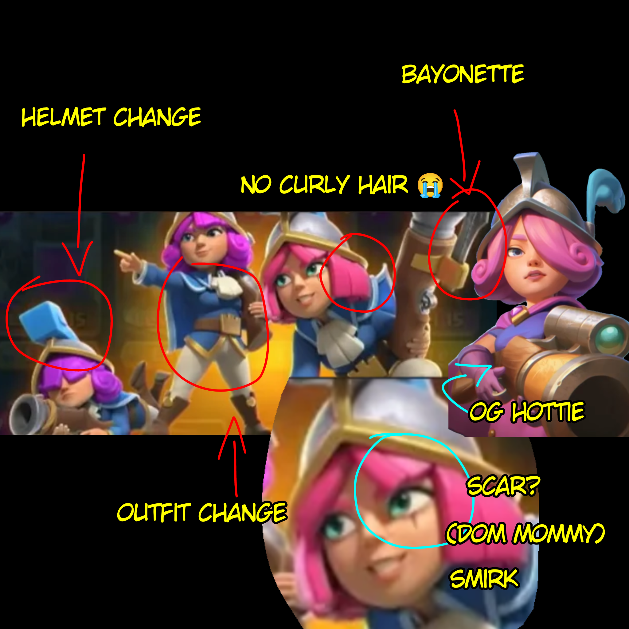 Theyre all baddies but Evo Musketeer Lowkey hottest with those juicy lips  bro icl (4 musk art soon) : rClashRoyaleCirclejerk