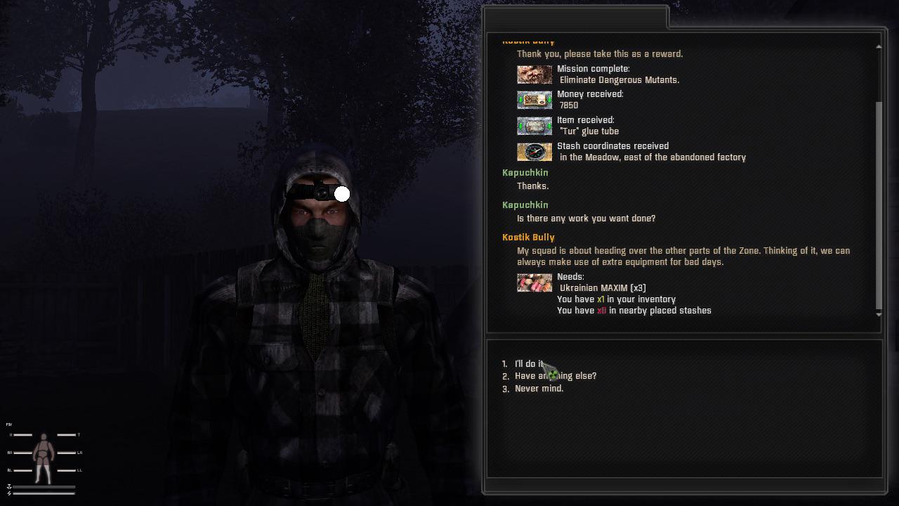 We can always make use of extra equipment for bad days” : rstalker