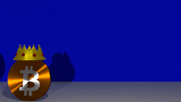 King Of Bitcoin Blender Gif Animation Comic Book Style Btc
